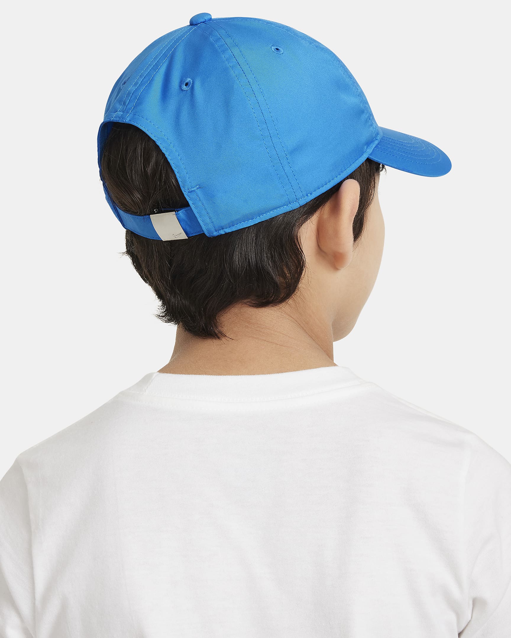 Nike Dri-FIT Club ongestructureerde pet met metalen Swoosh voor kids - Photo Blue