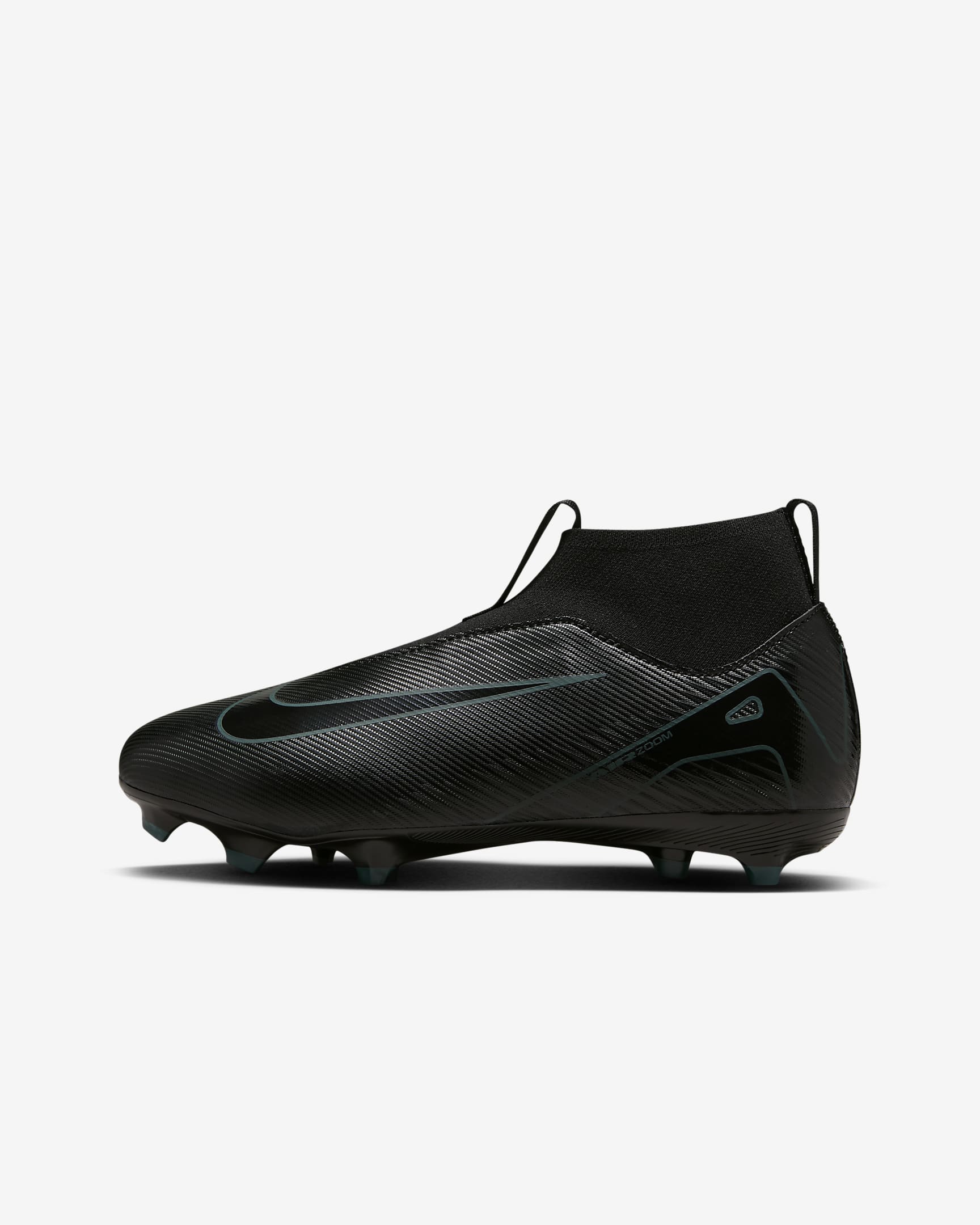 Chuteiras de futebol de cano alto MG Nike Jr. Mercurial Superfly 10 Academy para criança/Júnior - Preto/Deep Jungle/Preto