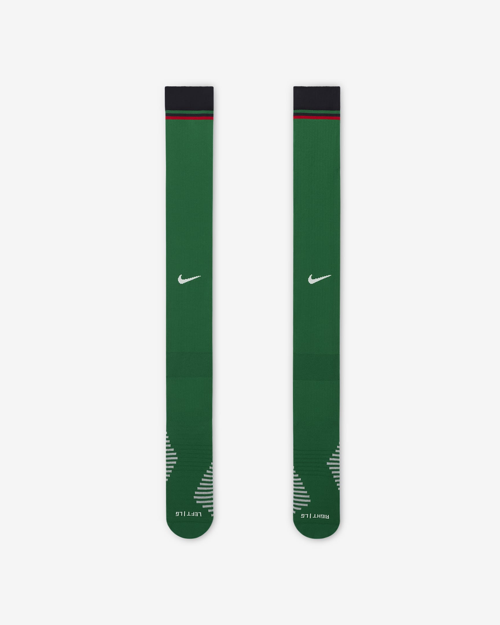 Portugal Strike Home Nike Dri-FIT kniehohe Fußballsocken - Pine Green/Pitch Blue/University Red/Sail