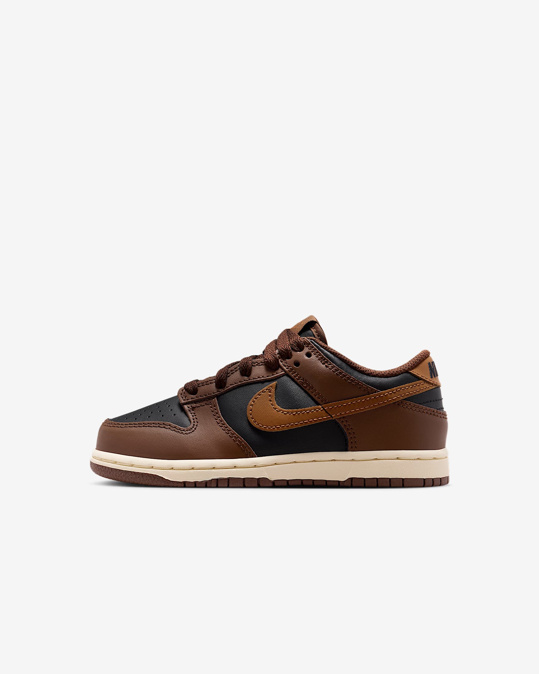 Nike Dunk Low Little Kids' Shoes - Black/Cacao Wow/Coconut Milk/British Tan