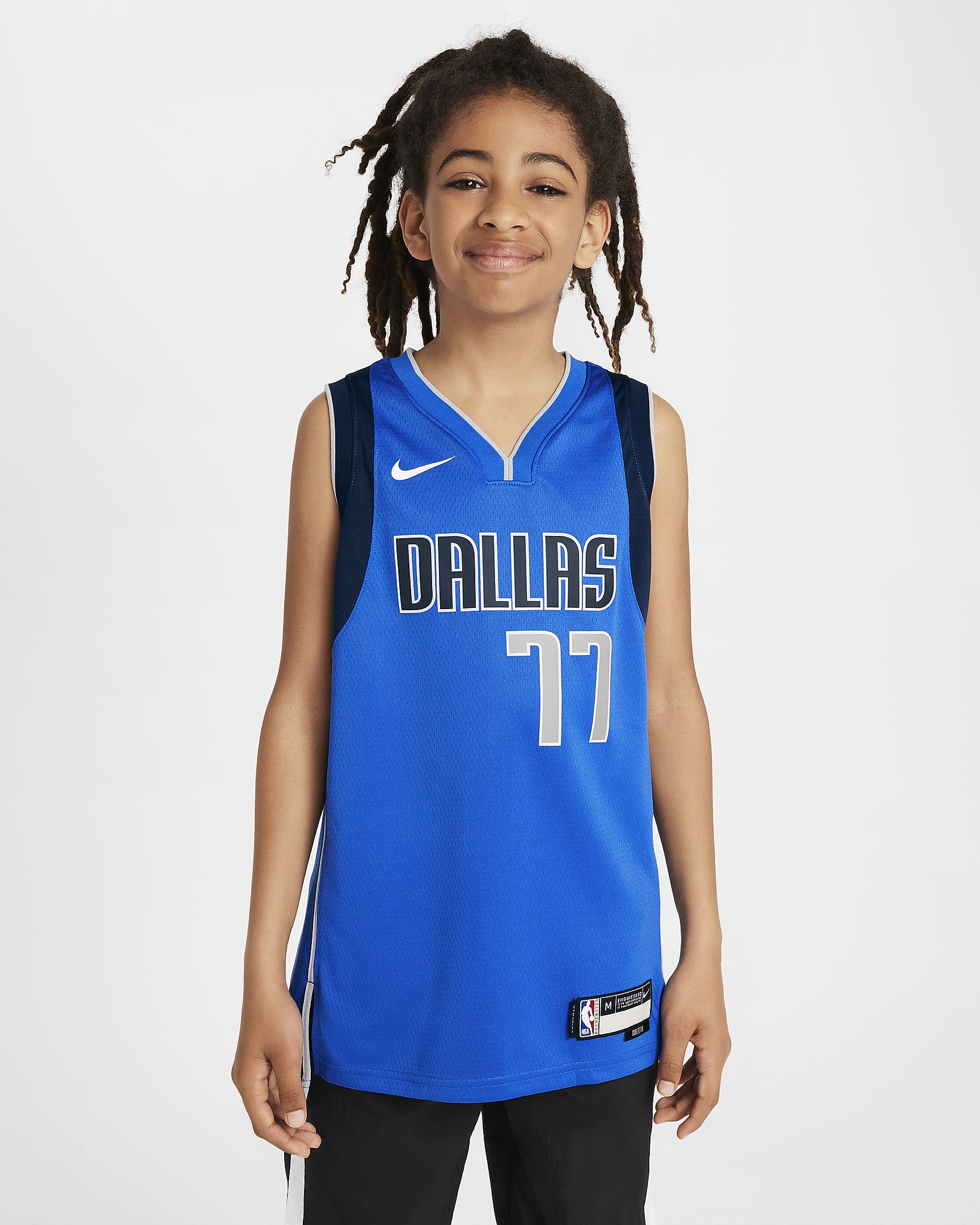 Dallas Mavericks 2023/24 Icon Edition Older Kids' Nike NBA Swingman Jersey - Game Royal