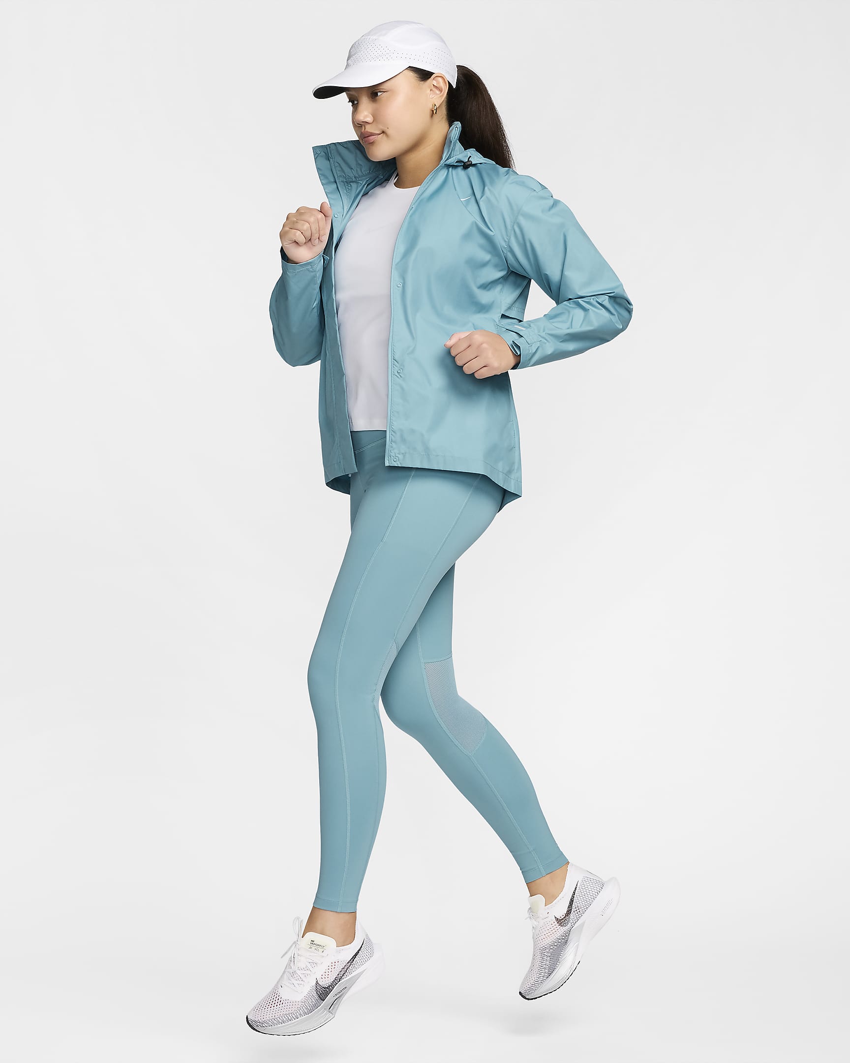 Nike Fast Repel Women's Running Jacket - Denim Turquoise/Black