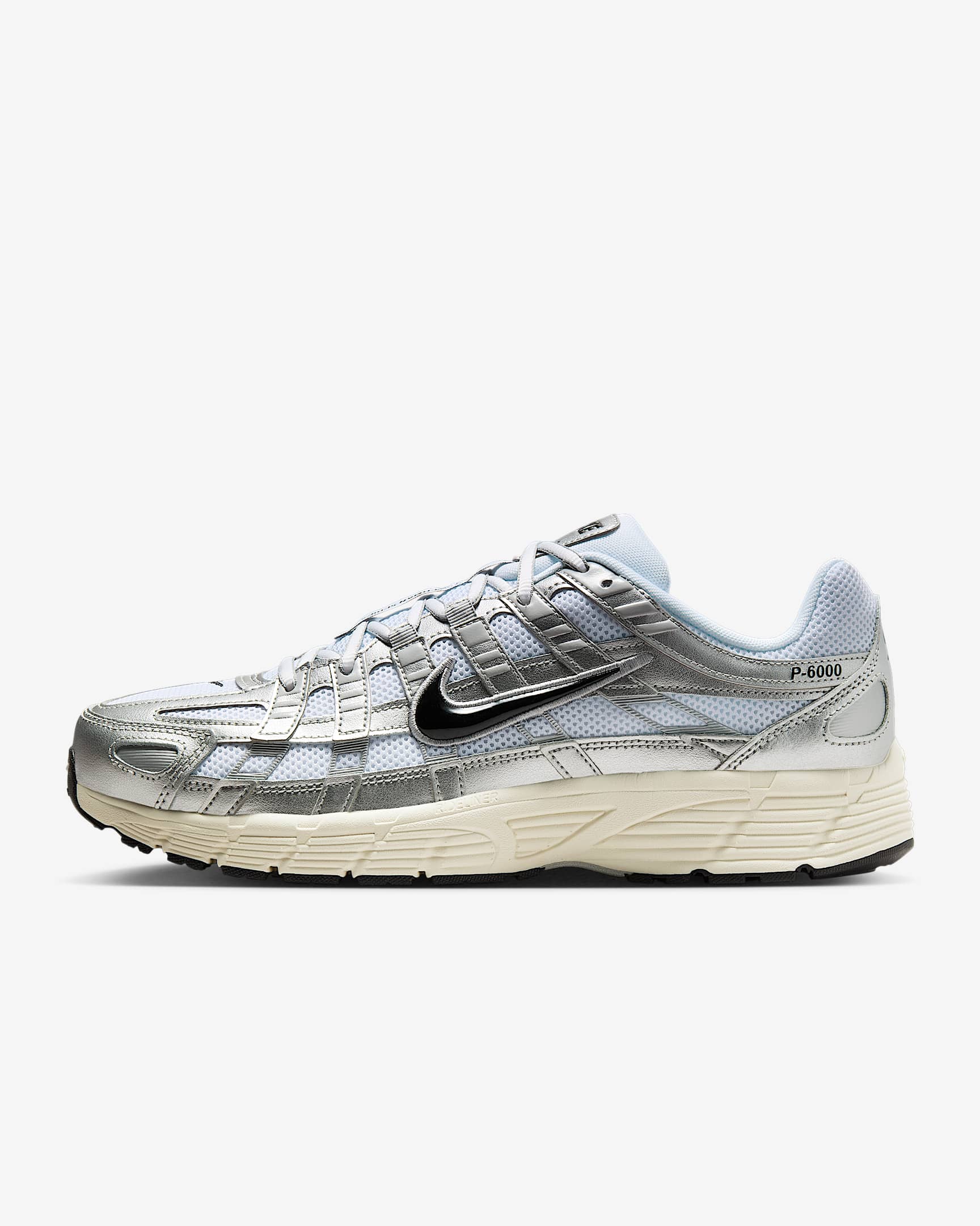 Nike P-6000 Sabatilles - Blanc/Platejat metal·litzat/Flat Silver/Negre