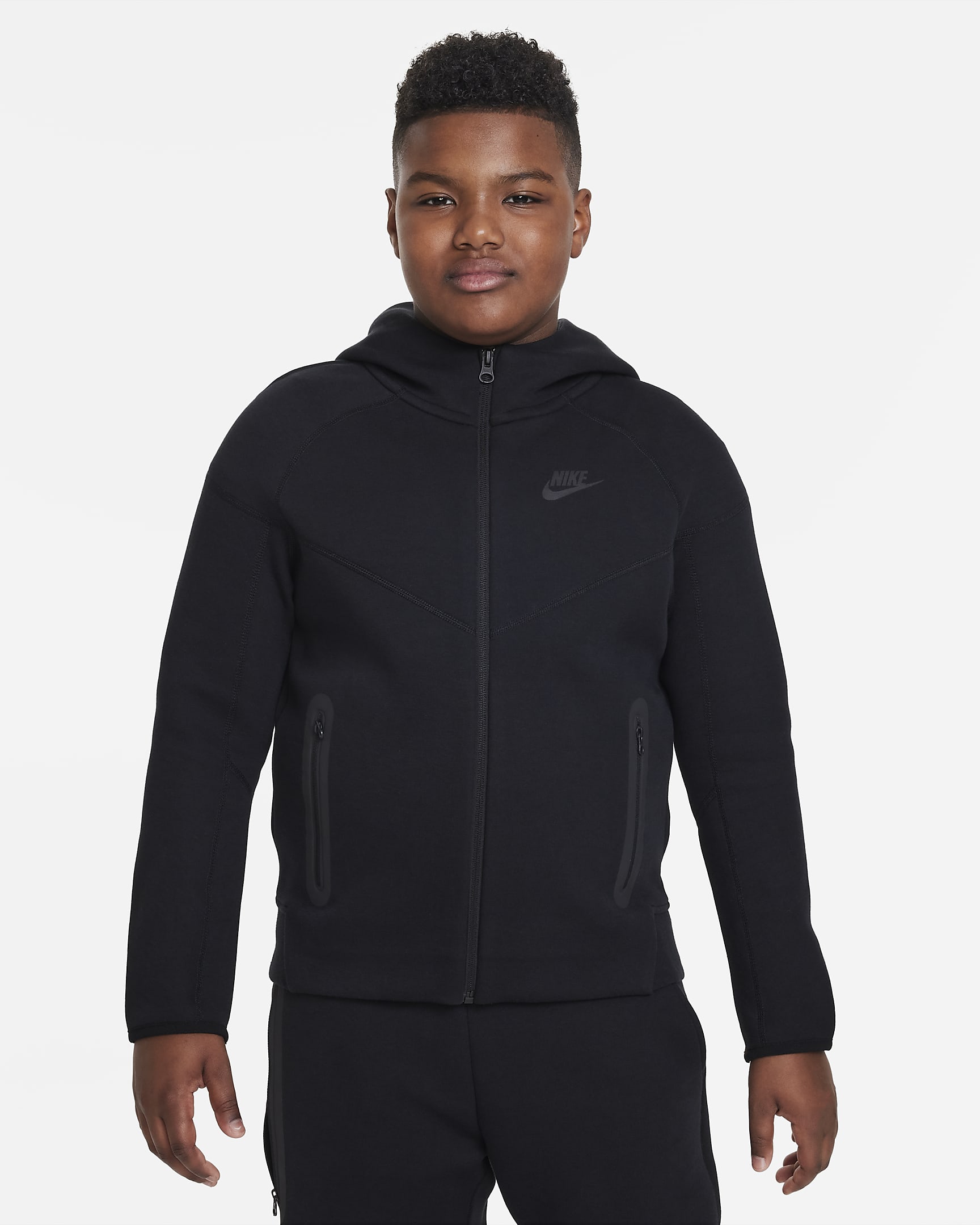 Nike Sportswear Tech Fleece Older Kids' (Boys') Full-Zip Hoodie ...