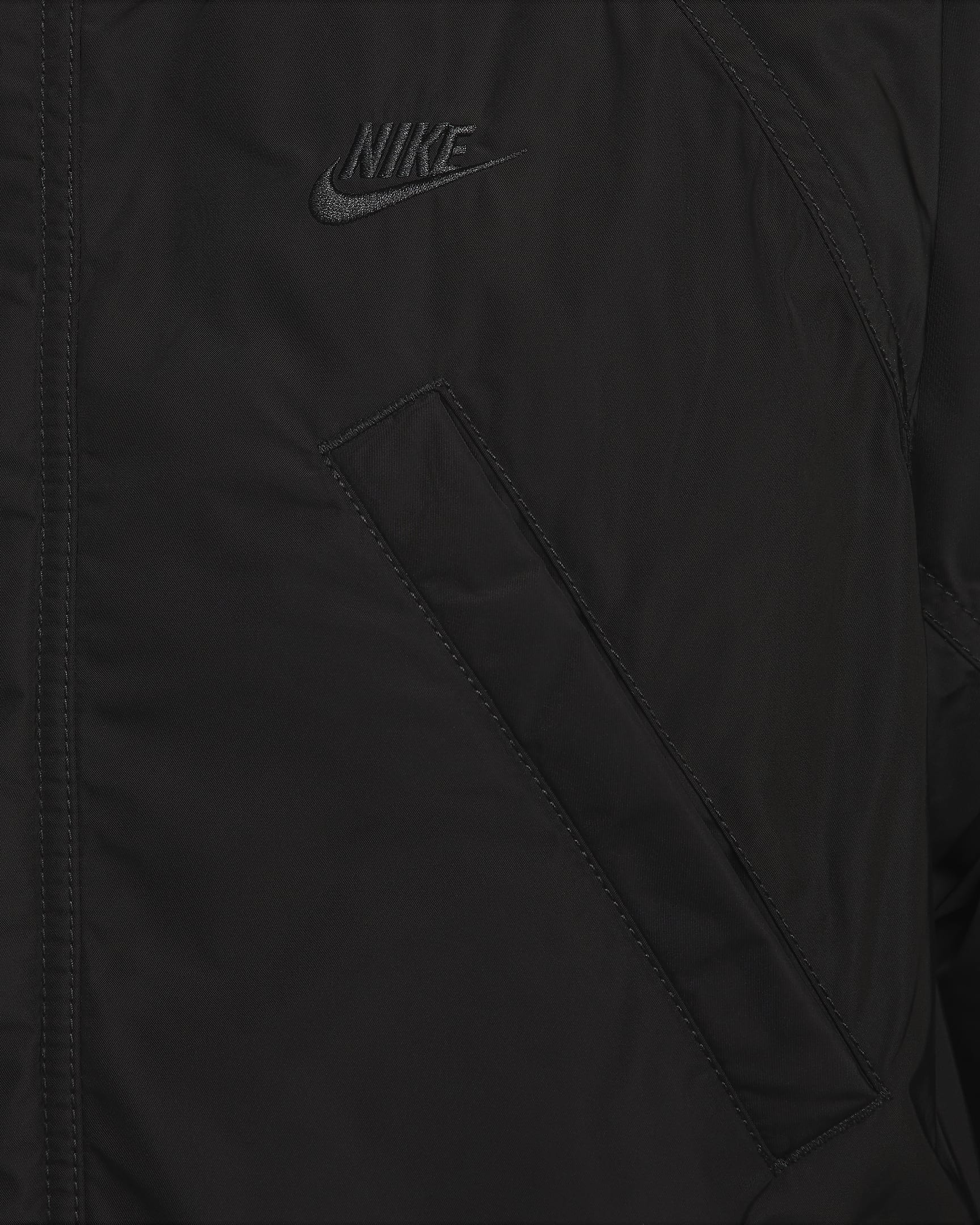 Nike Sportswear Club Fleece Men's Therma-FIT Parka - Black/Black/Black/White