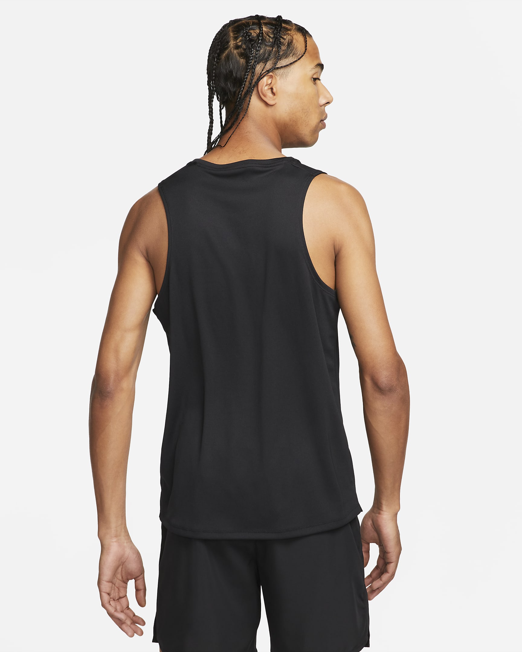 Nike Miler hardlooptanktop met Dri-FIT voor heren - Zwart