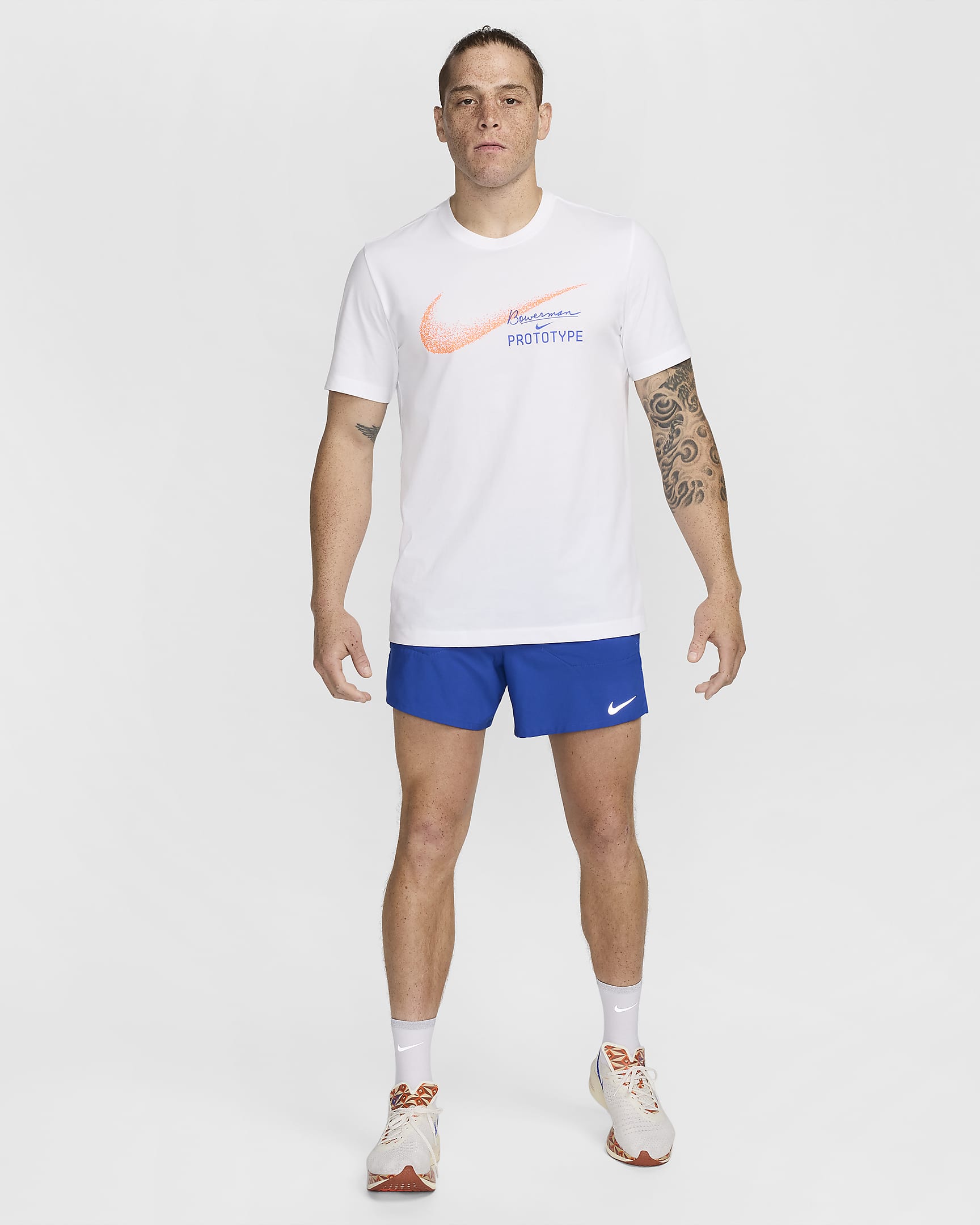 T-shirt de running Dri-FIT Nike pour homme - Blanc