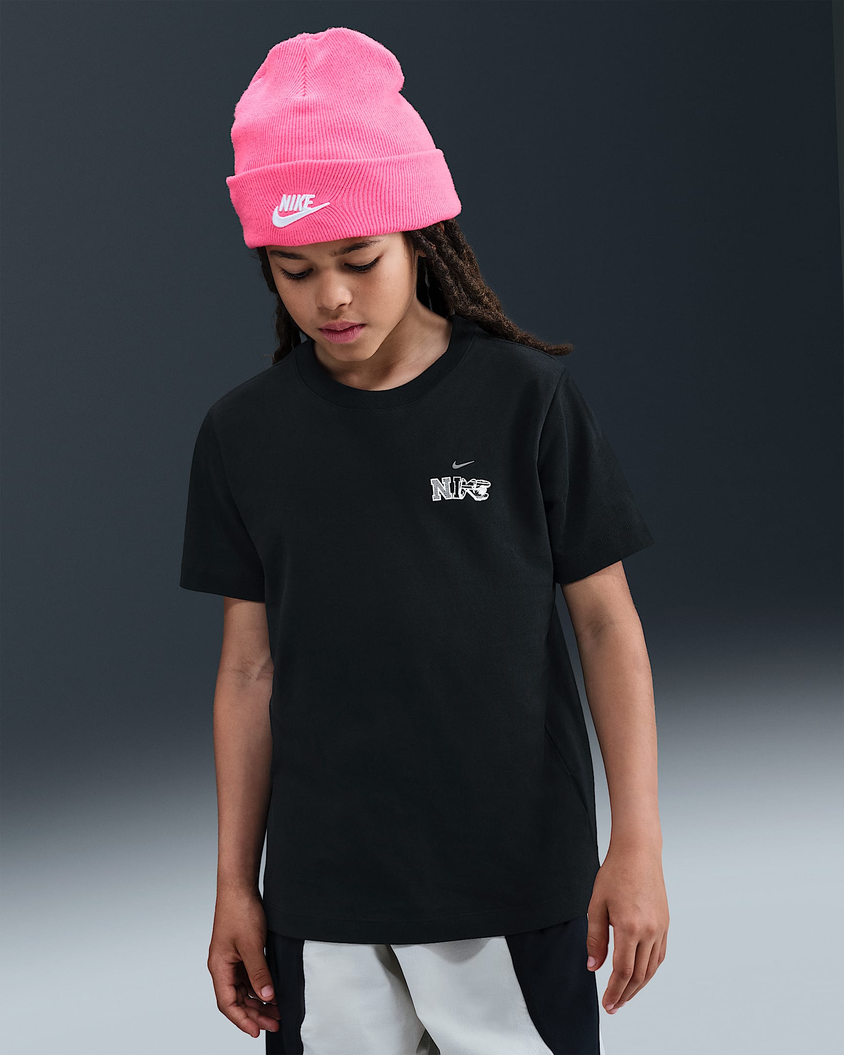 Nike Sportswear Big Kids' T-Shirt - Black