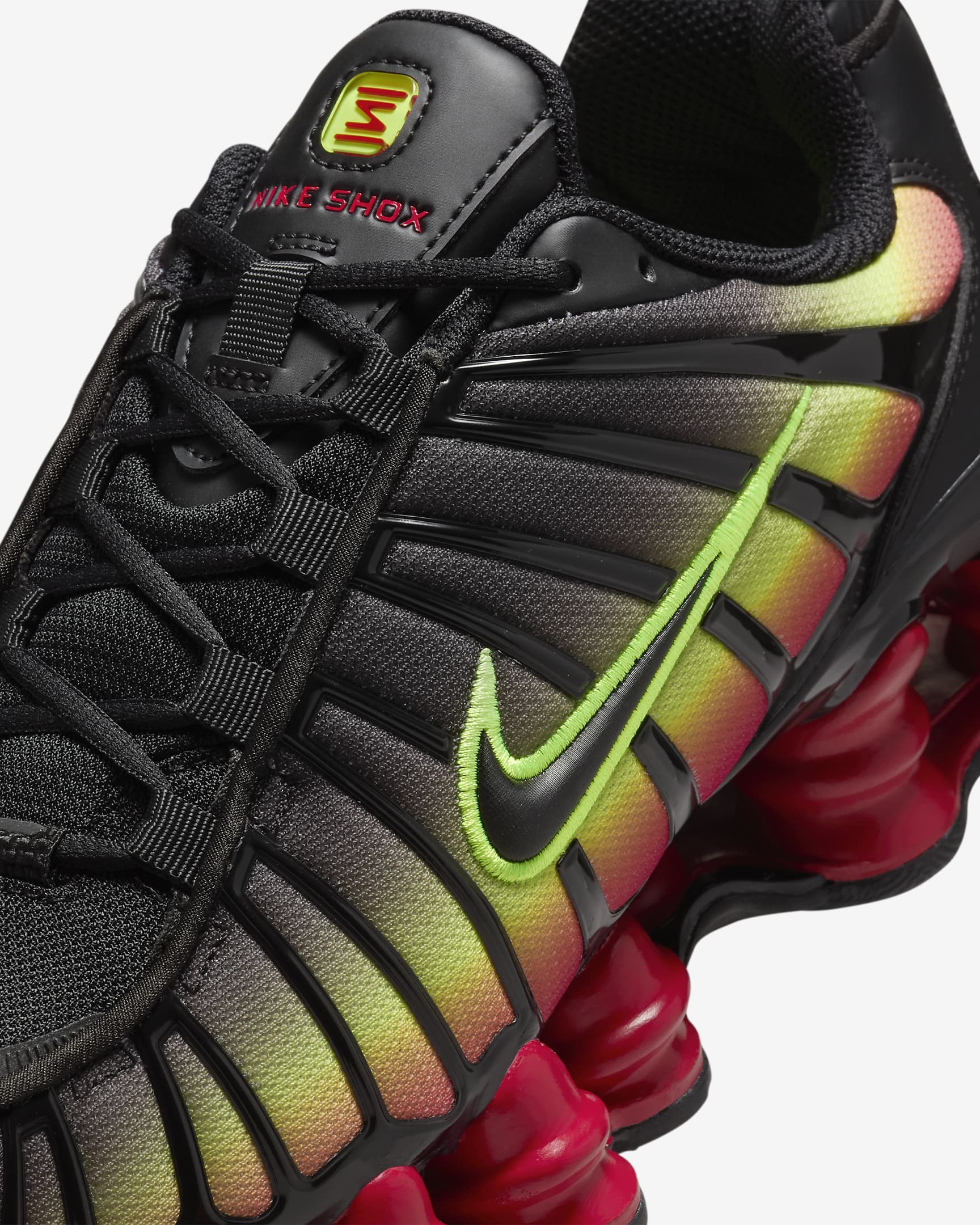 Sapatilhas Nike Shox TL - Preto/Volt/Vermelho Fire/Preto