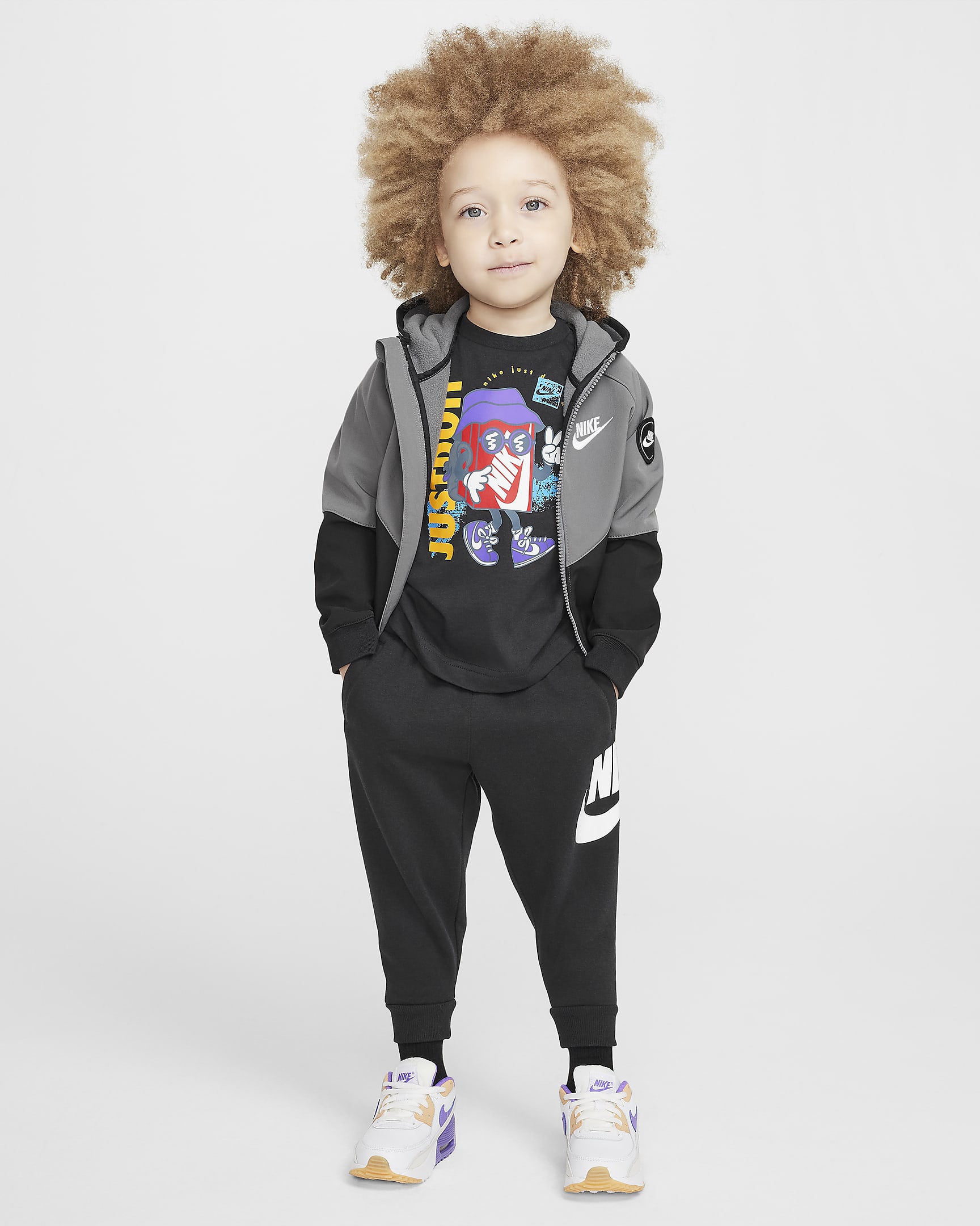 Chamarra ligera Futura infantil Nike - Gris humo