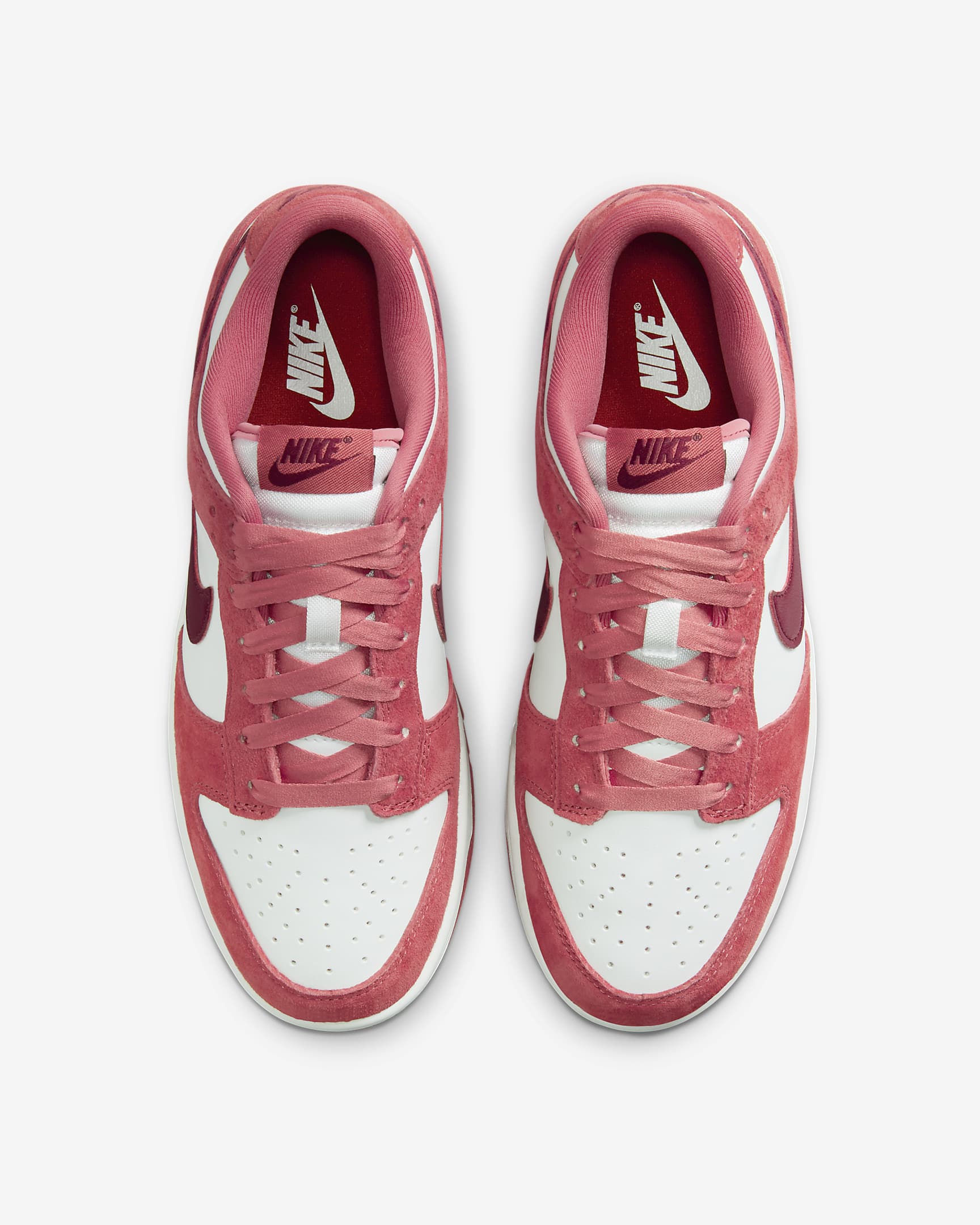 Nike Dunk Low Women's Shoes - White/Adobe/Dragon Red/Team Red