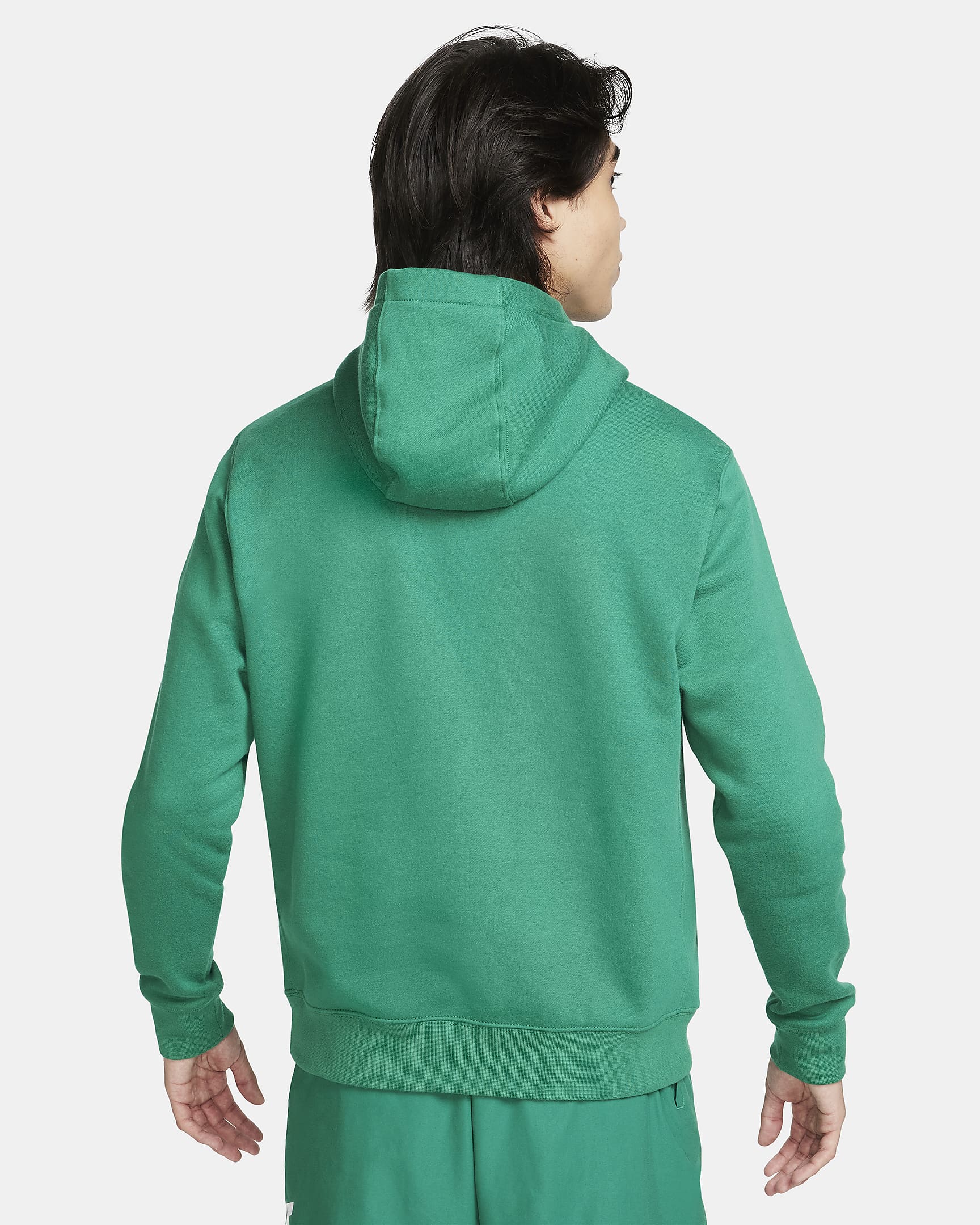 Nike Sportswear Club Fleece Men's Graphic Pullover Hoodie - Malachite/Malachite/White