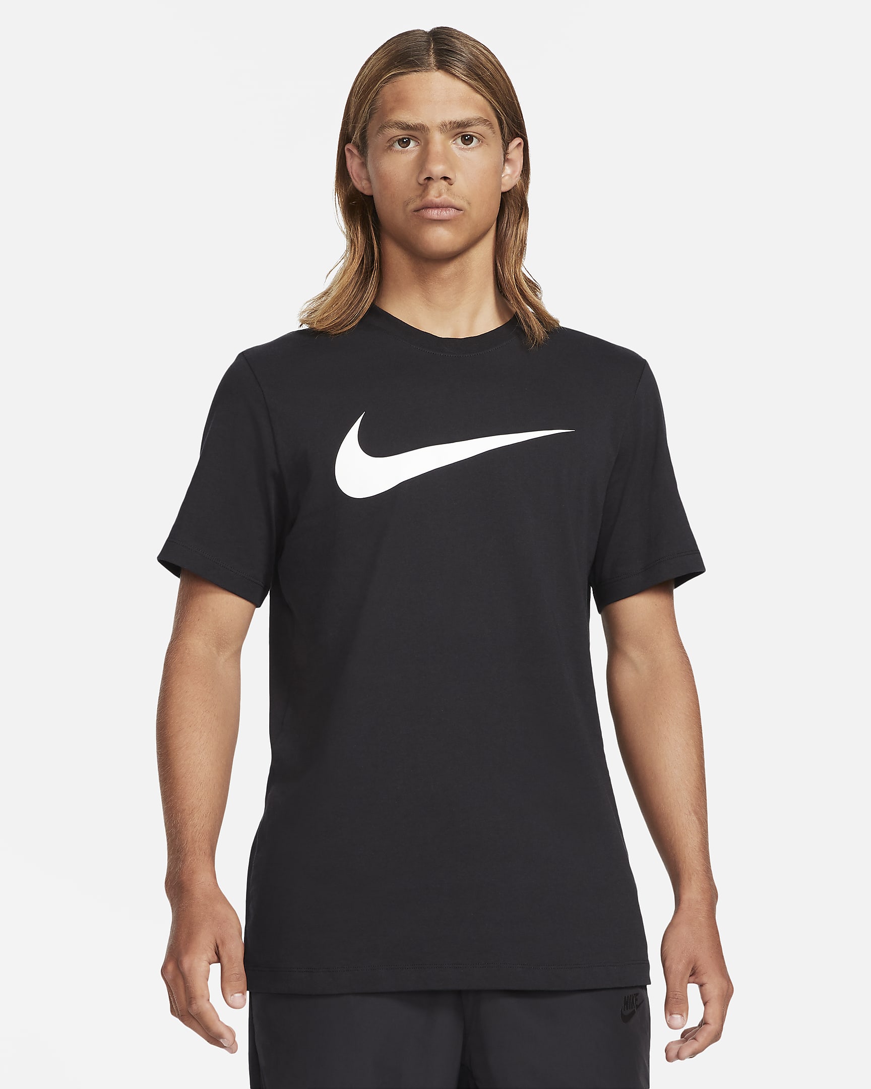 Nike Sportswear Swoosh Men's T-Shirt - Black/White