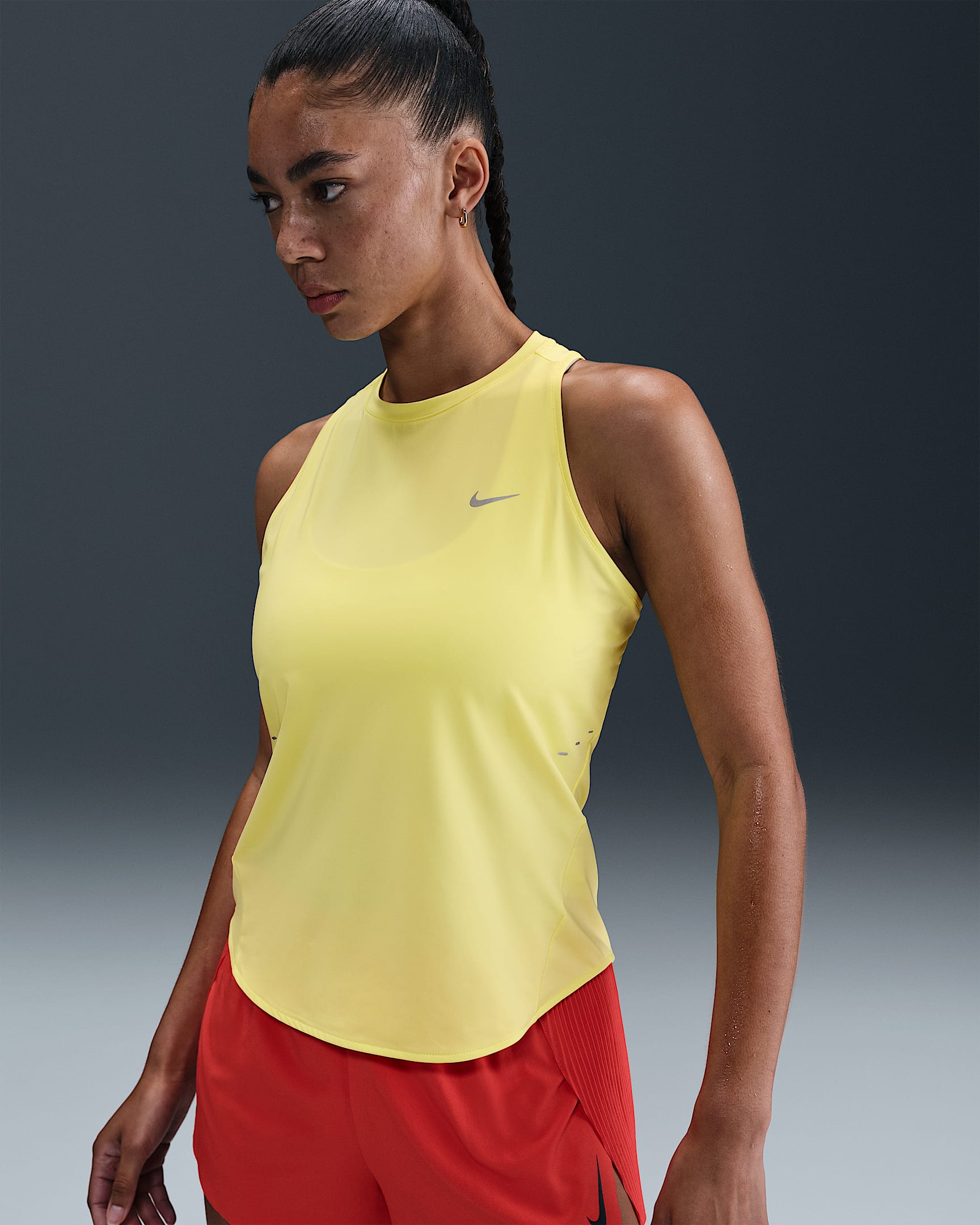 Nike Swift Women's Dri-FIT Running Tank Top - Light Zitron