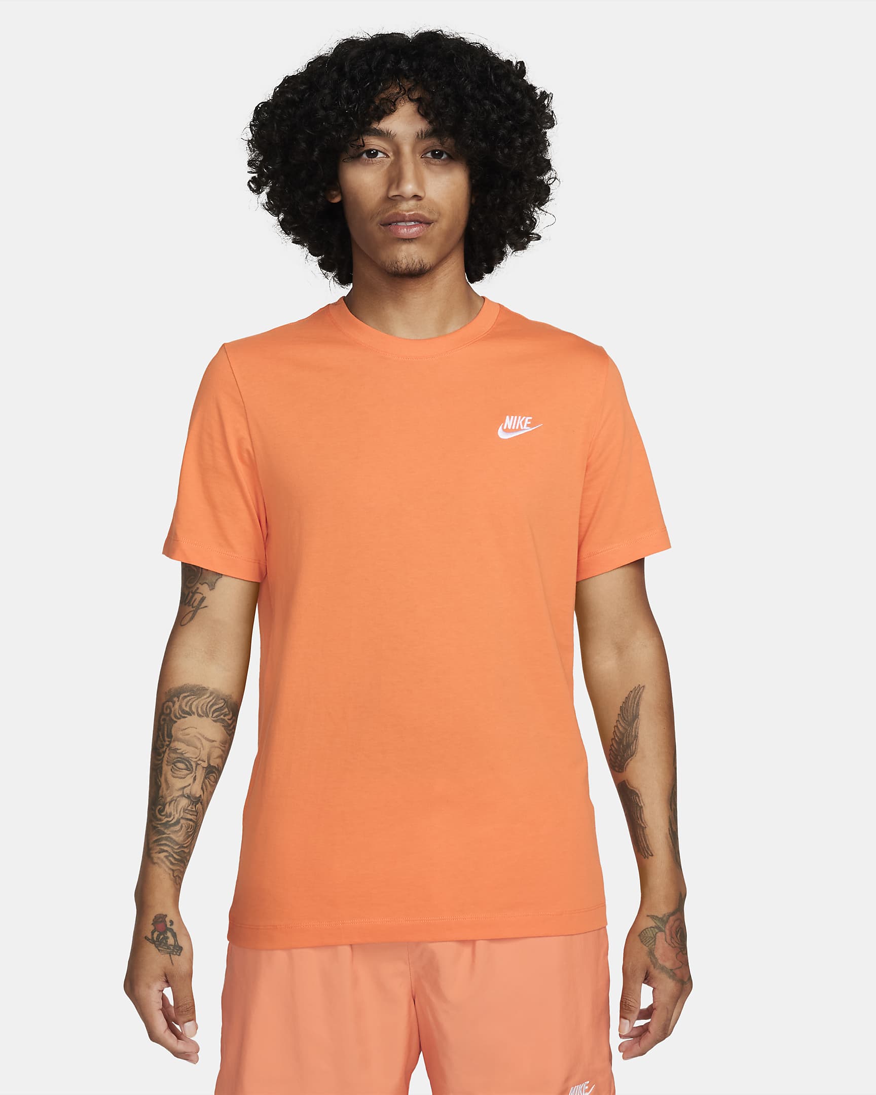 Nike Sportswear Club Men's T-Shirt - Bright Mandarin