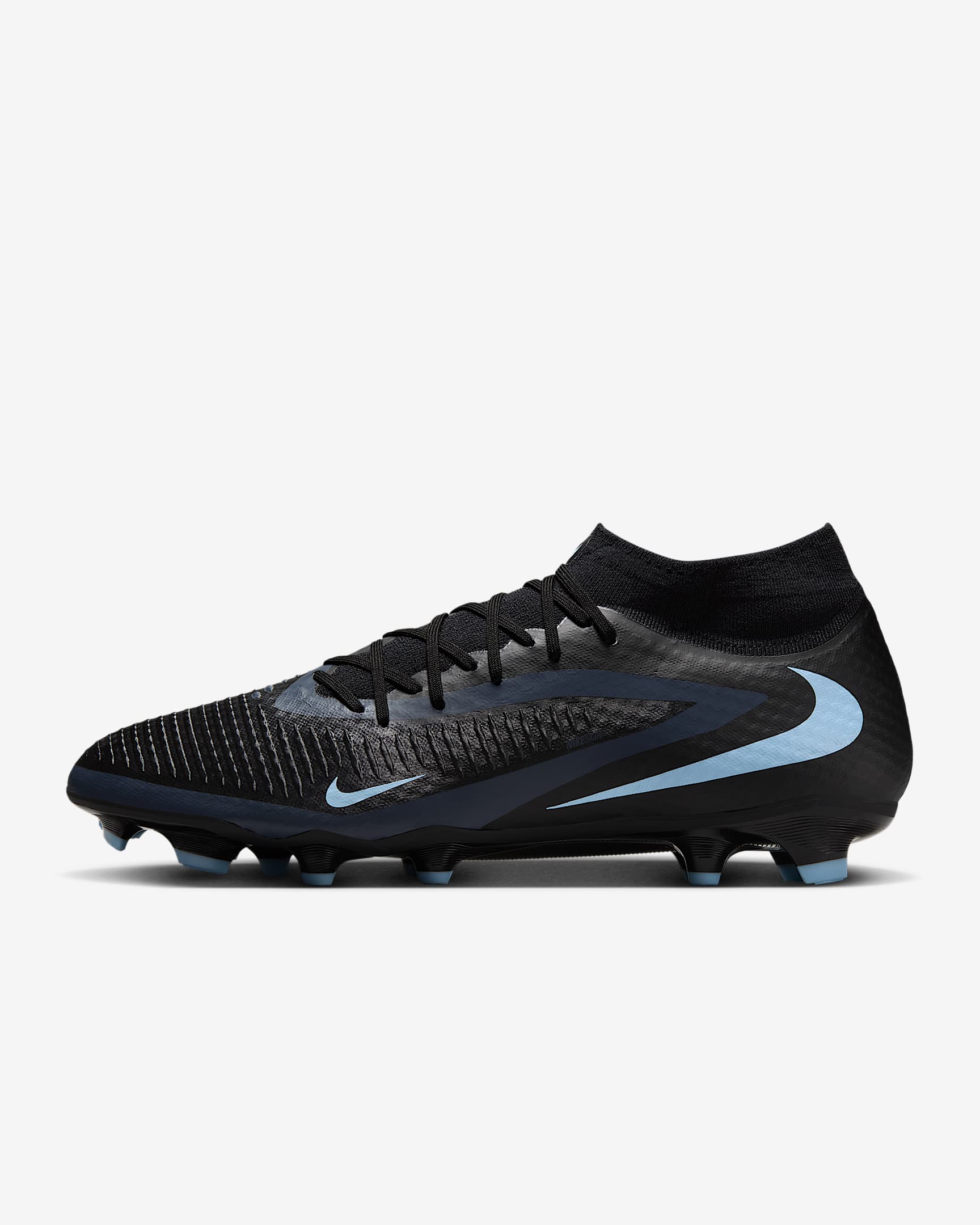 Nike Phantom 6 High Academy Multi-Ground Soccer Cleats - Black/Black