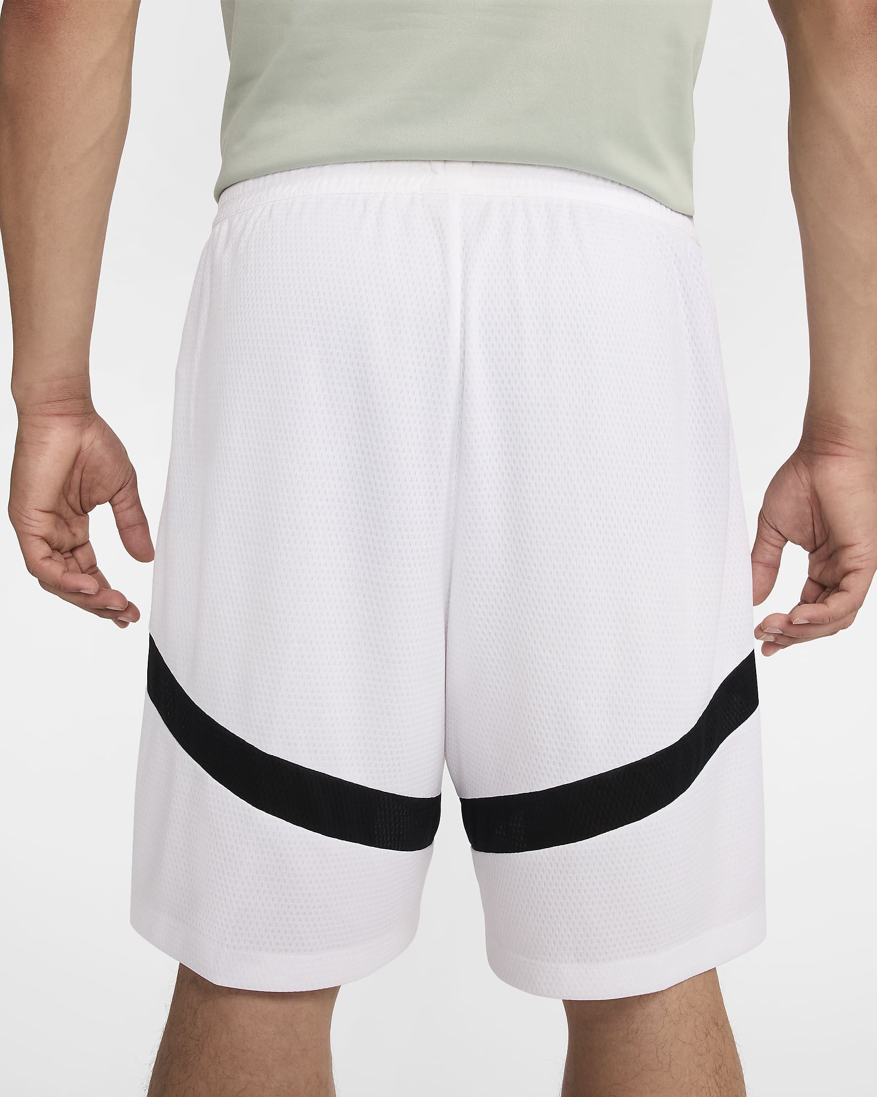 Short de basketball 20 cm Dri-FIT Nike Icon pour homme - Blanc/Blanc/Noir/Noir