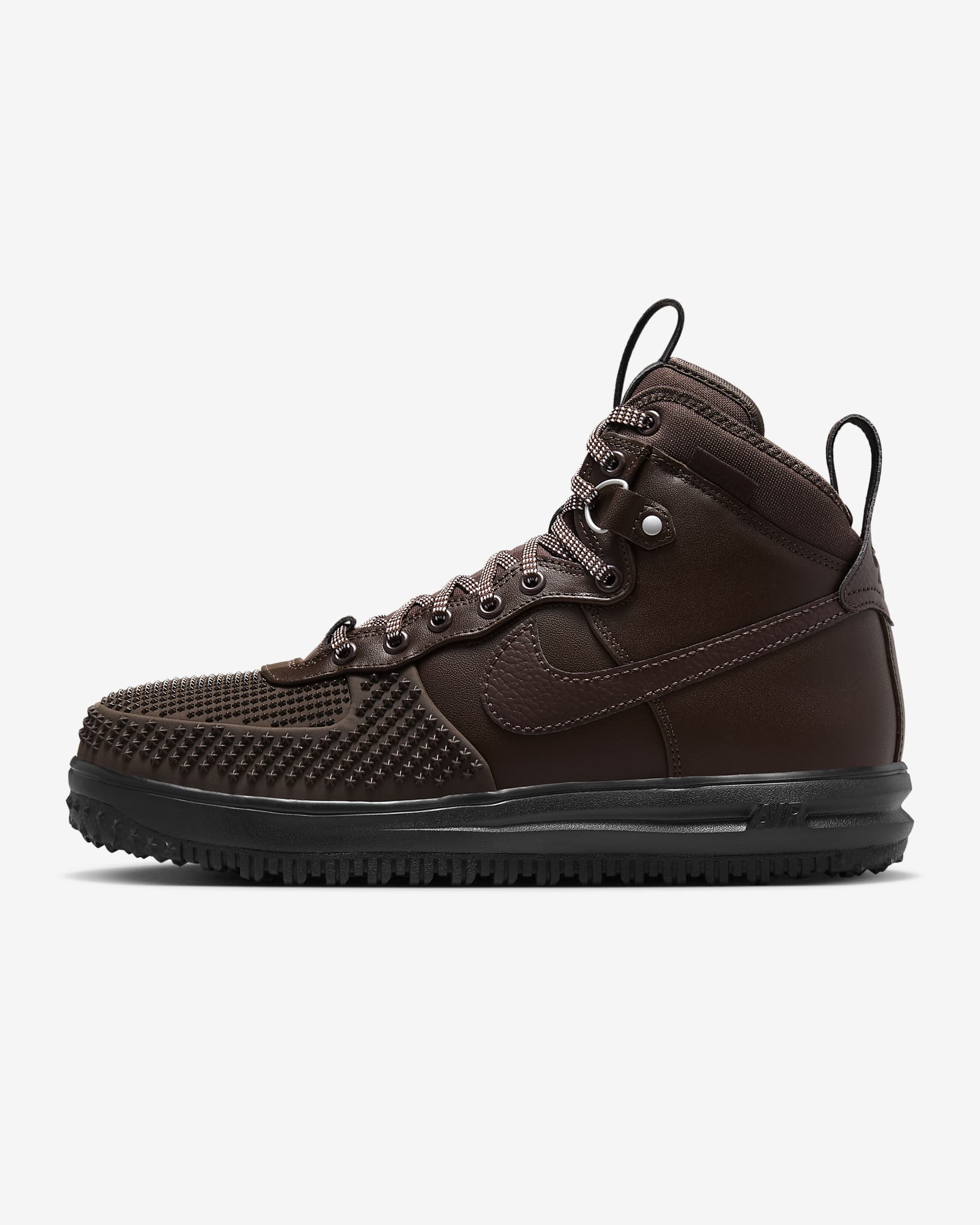 Nike Lunar Force 1 Men's Winterized Duckboot - Baroque Brown/Black/Metallic Silver/Baroque Brown