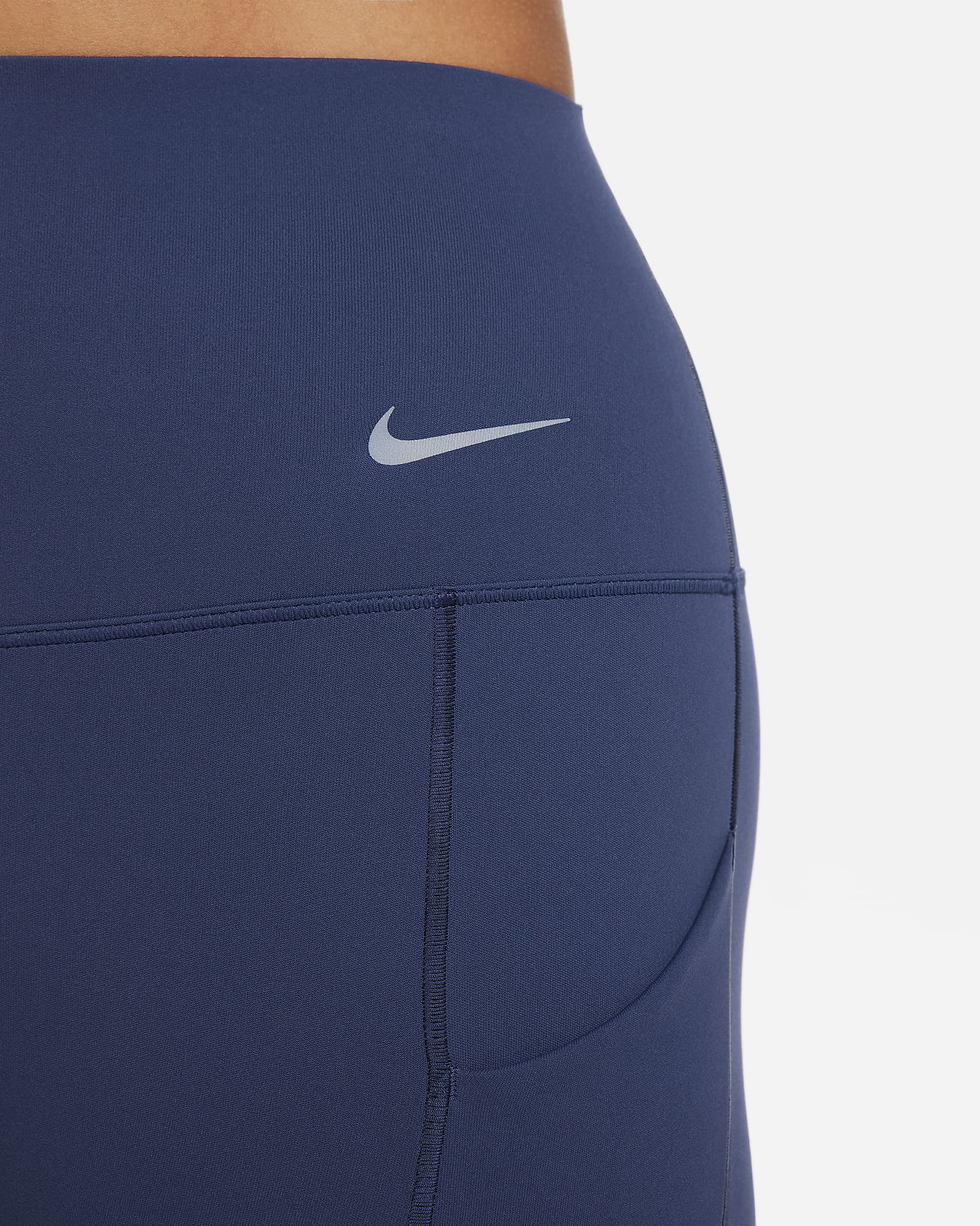 Nike Universa Women's Medium-Support High-Waisted Full-Length Leggings with Pockets - Midnight Navy/Black