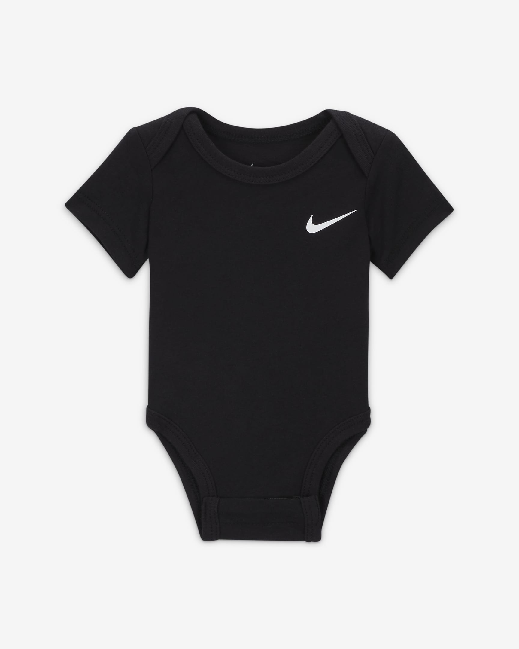 Nike Baby (3–6M) Swoosh Bodysuit (3-Pack) - Black