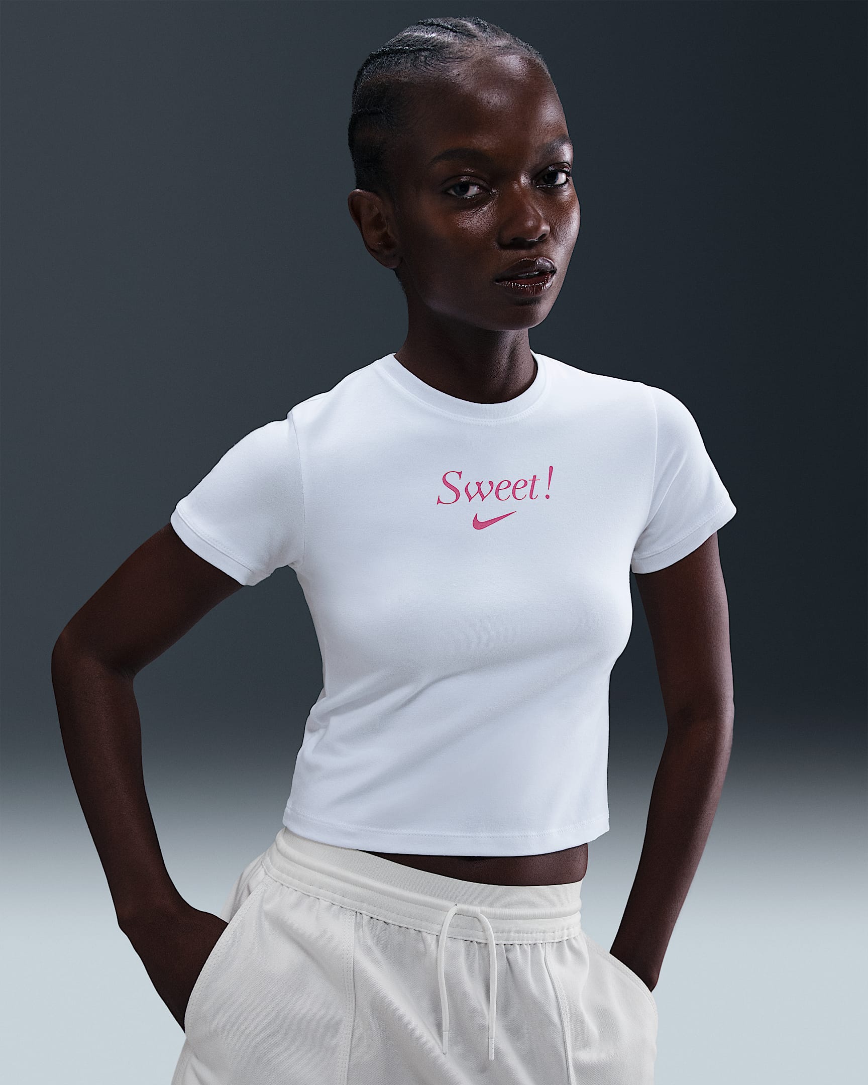 Dámské tričko Nike Sportswear - Bílá/Pinksicle