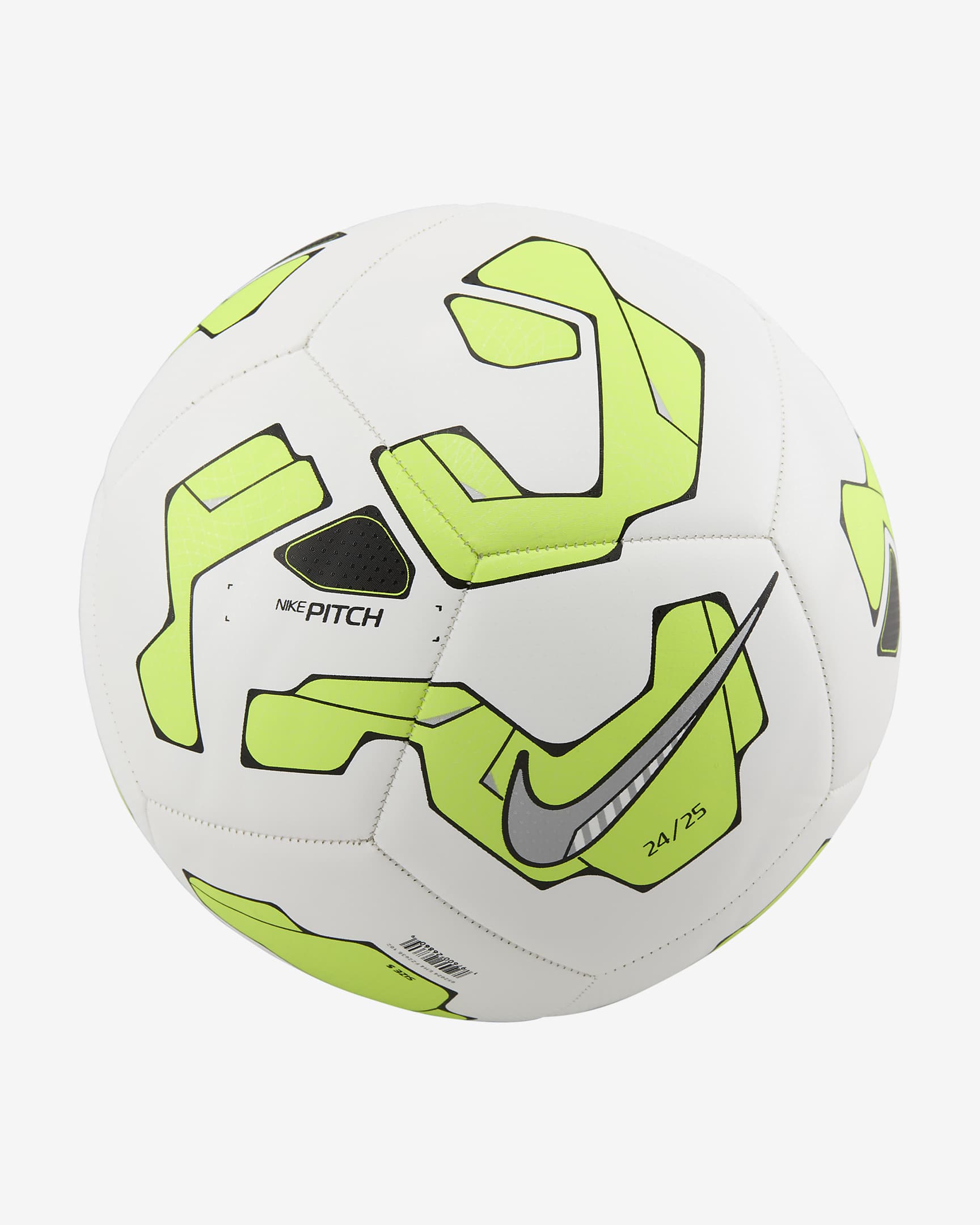 Nike Pitch Pilota de futbol - Blanc/Volt/Platejat metal·litzat