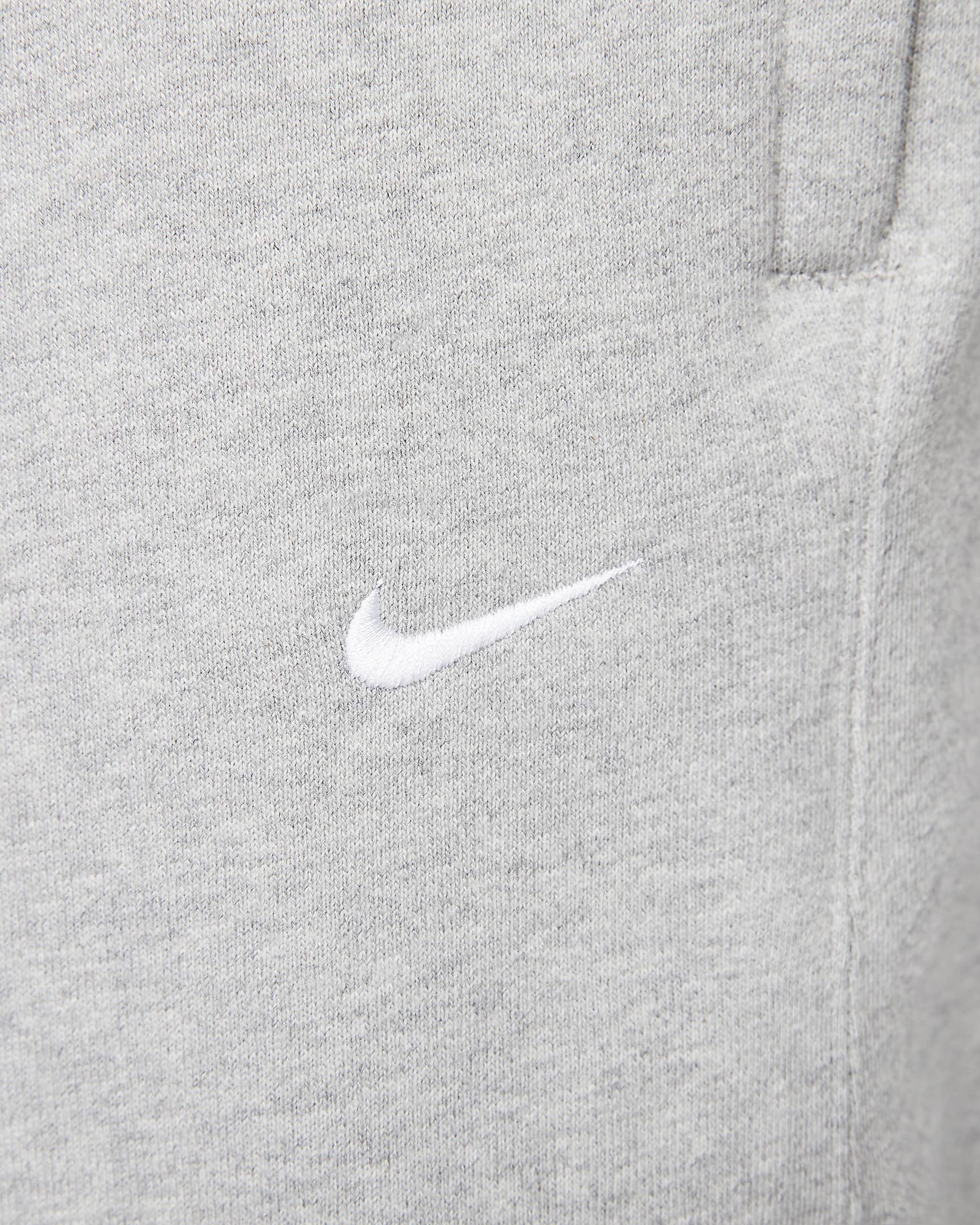 Męskie spodnie z dzianiny Nike Solo Swoosh - Dark Grey Heather/Biel