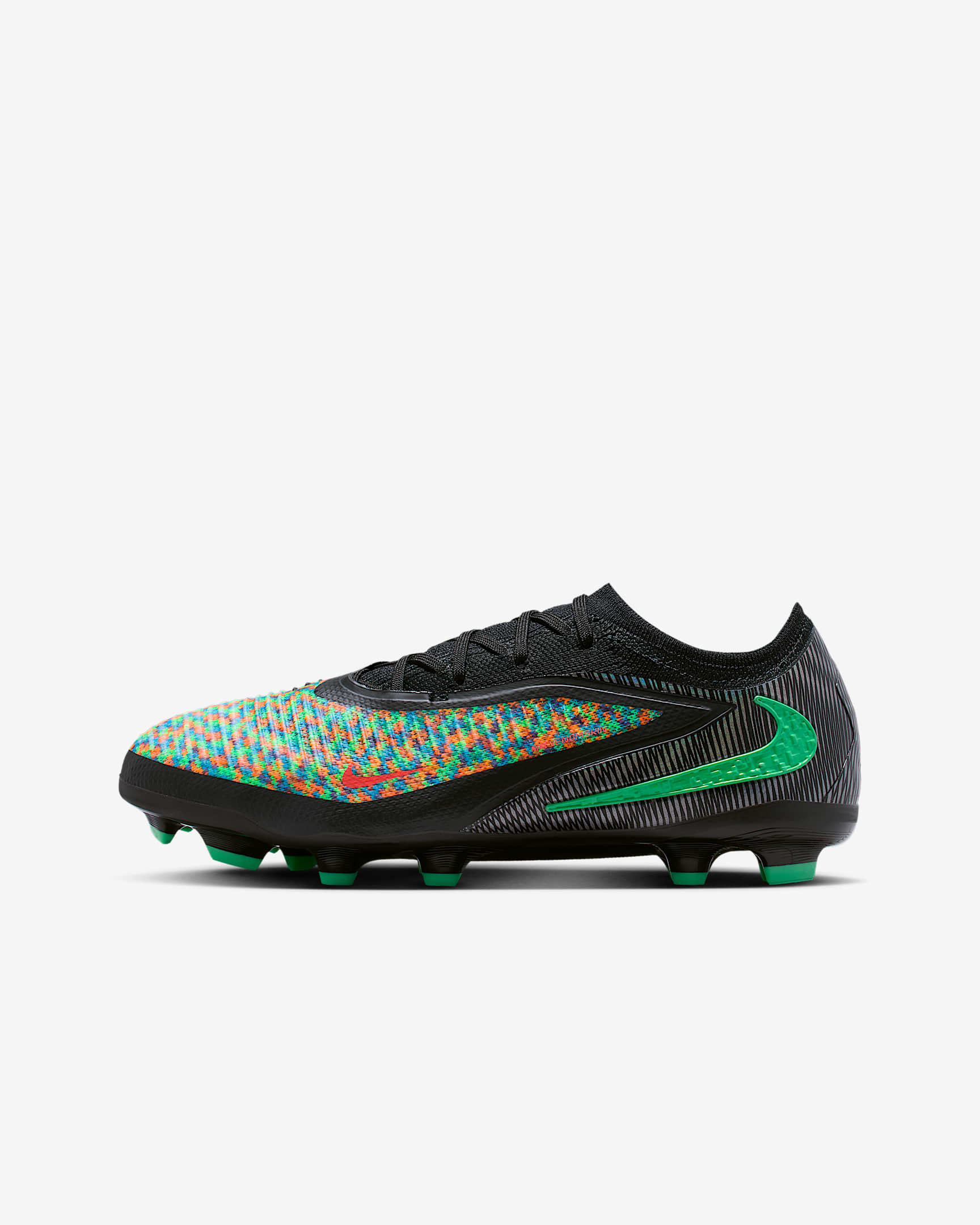 Nike Jr. Phantom 6 Low Pro "EA SPORTS FC" Older Kids' Multi-Ground Football Boots - Multi-Colour/Bright Crimson
