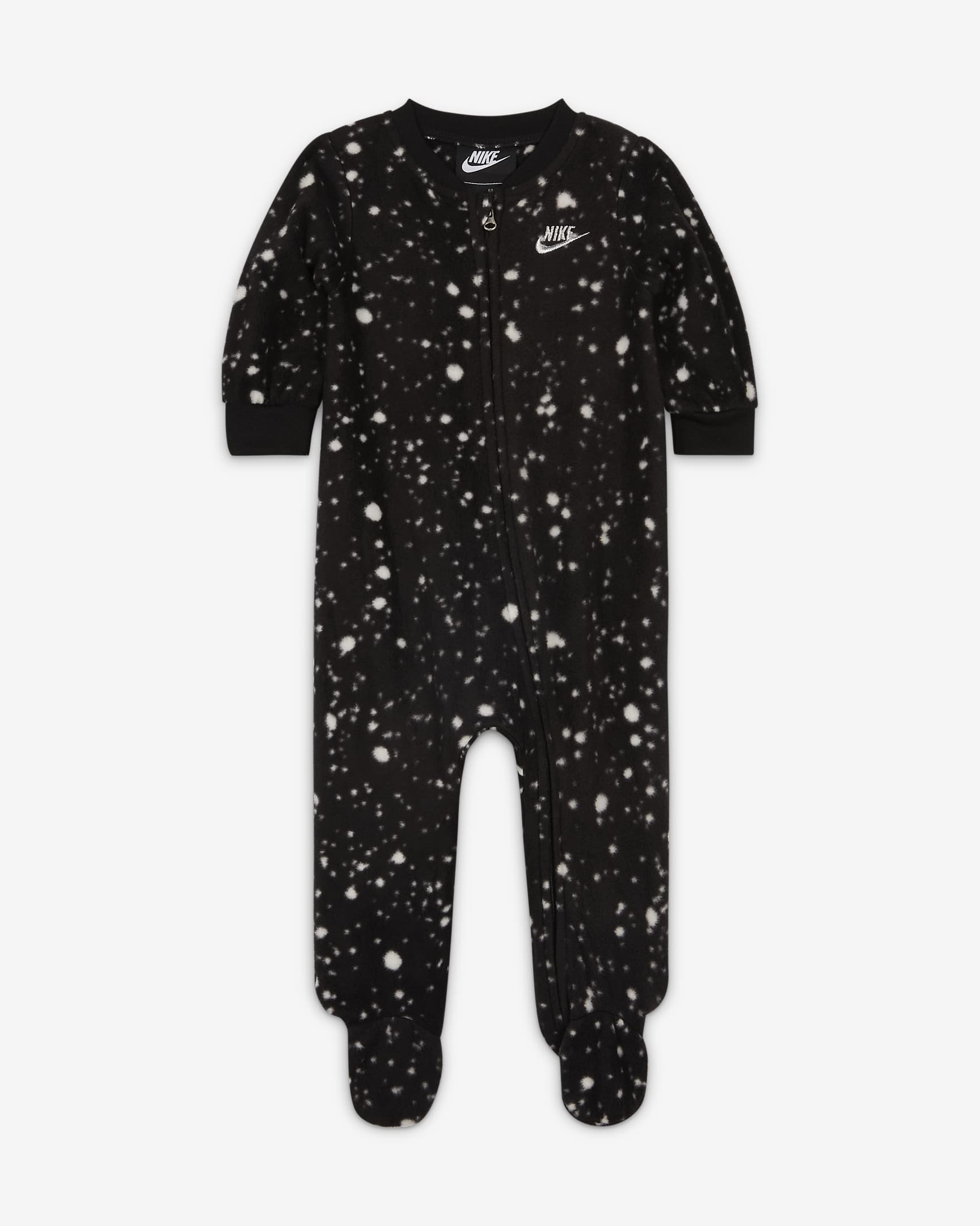 Nike Baby (0-9M) Footed Full-Zip Coverall - Black