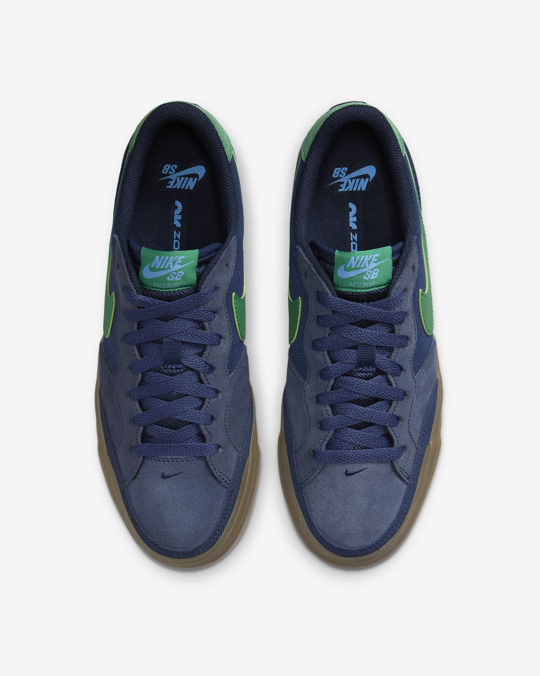 Nike SB Zoom Pogo Plus gördeszkás cipő - Midnight Navy/Obsidian/Gum Medium Brown/Malachite