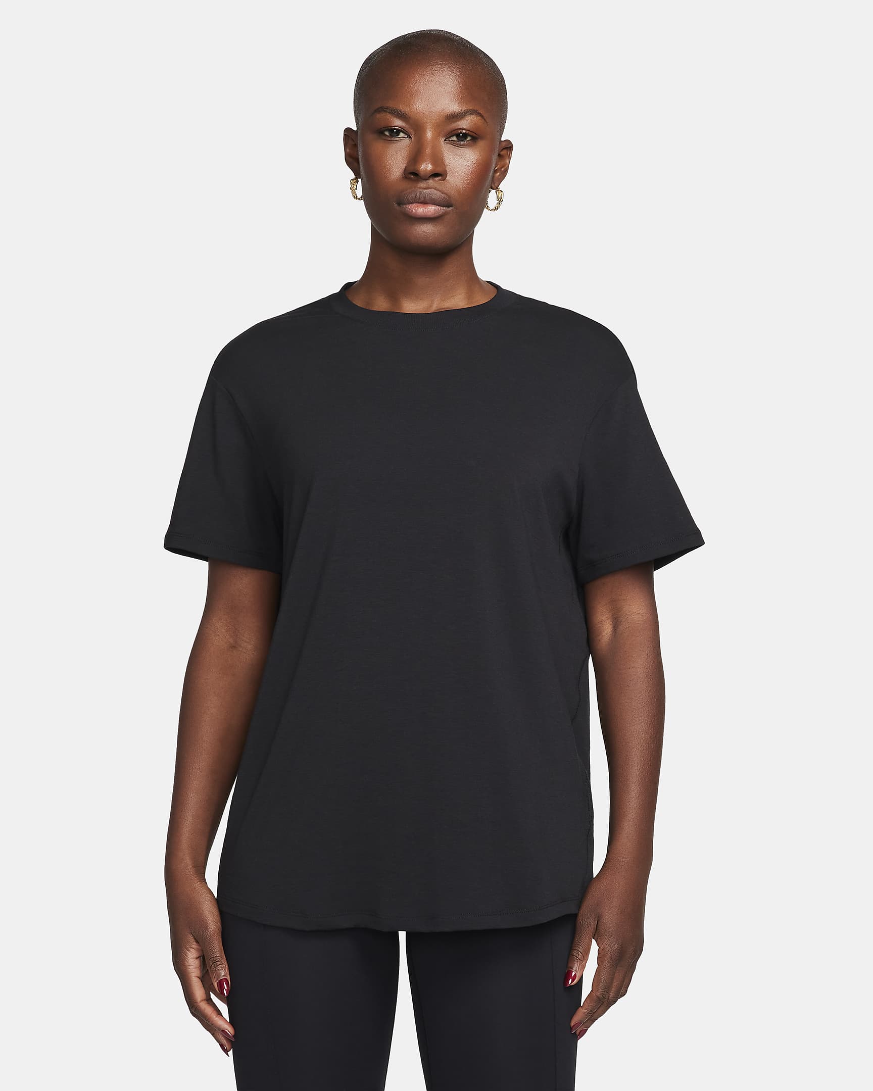 Haut à manches courtes Dri-FIT Nike One Relaxed pour femme - Noir/Noir