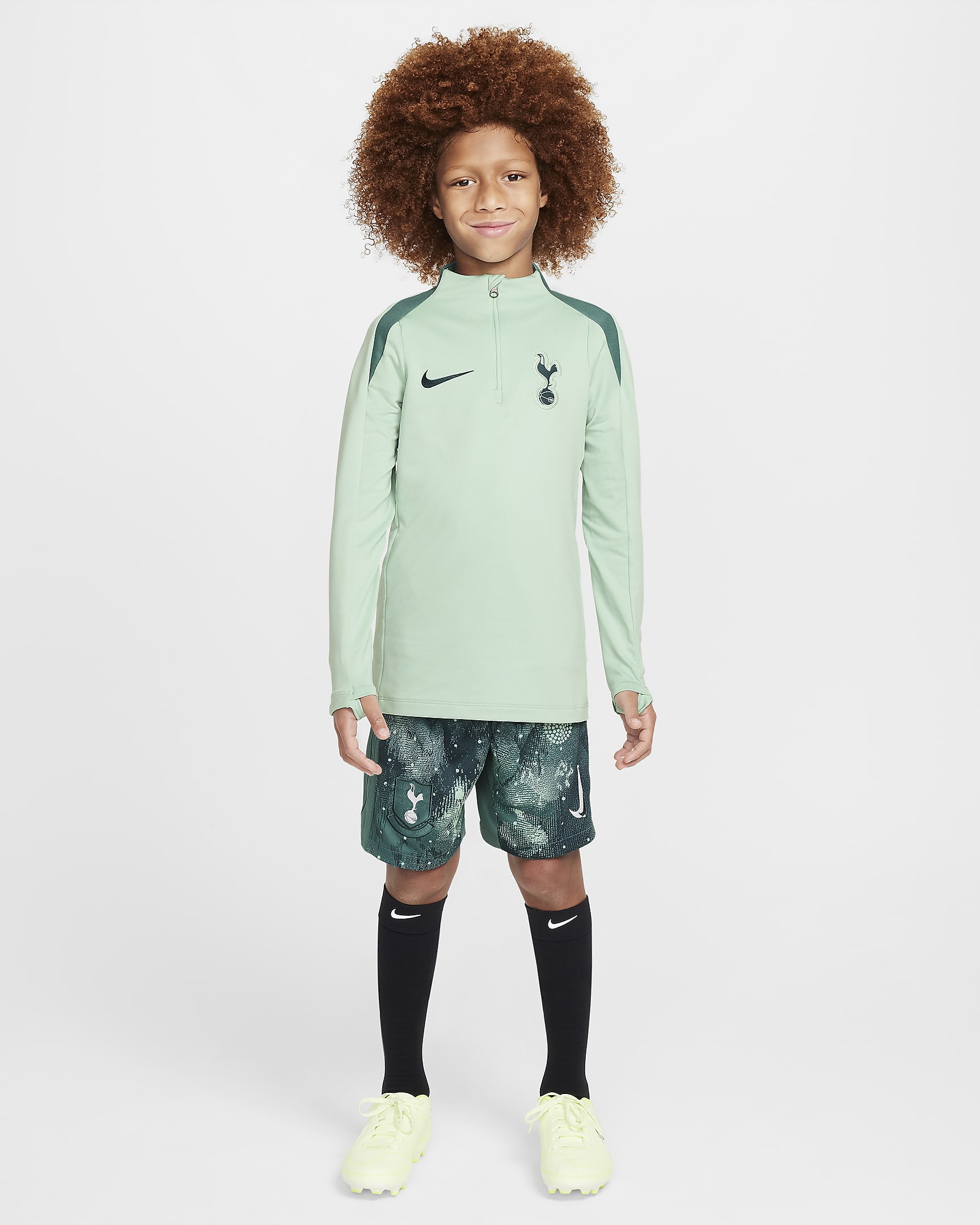 3e haut d'entraînement de foot Nike Dri-FIT Tottenham Hotspur Strike pour ado - Enamel Green/Bicoastal/Faded Spruce