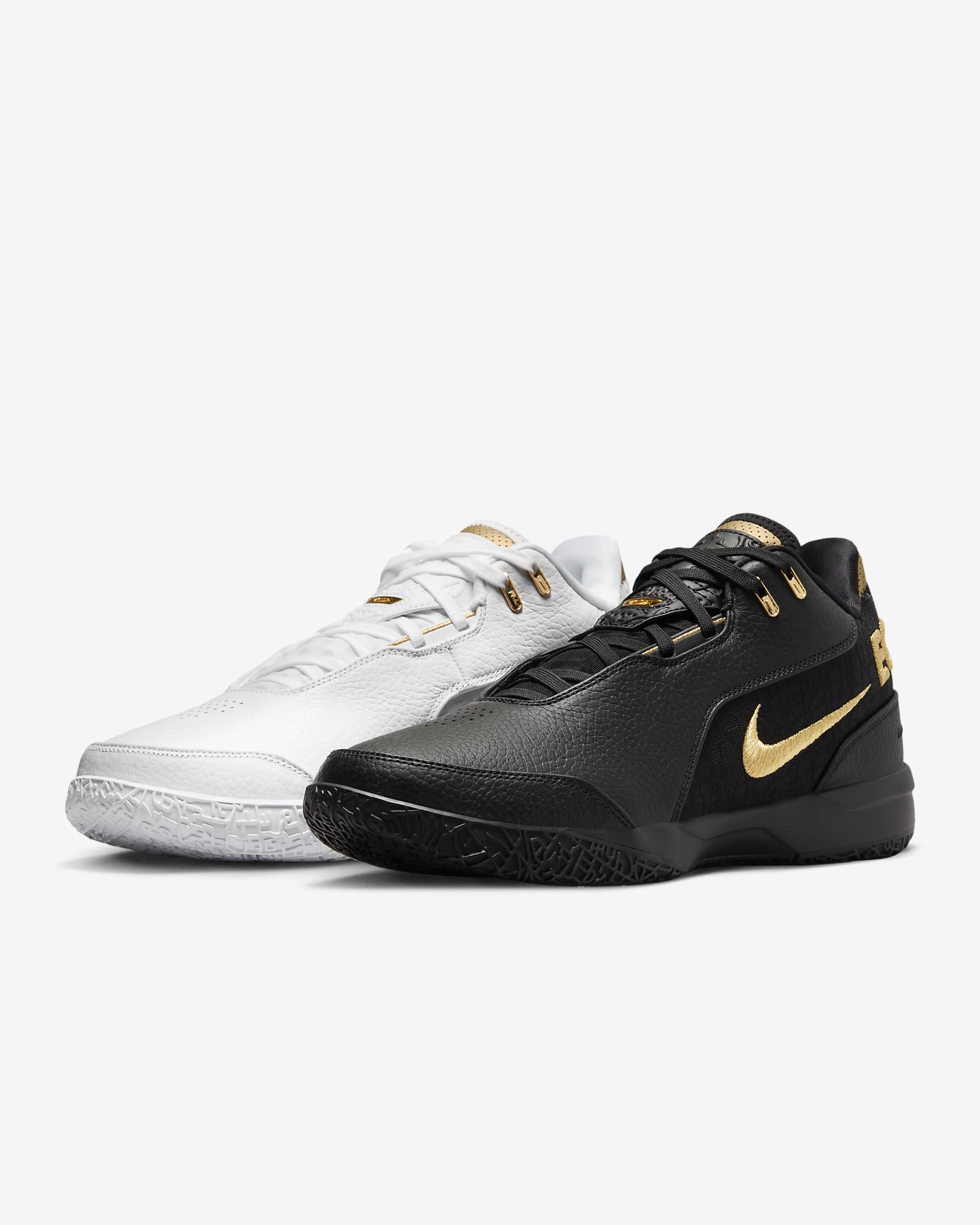 LeBron NXXT Gen AMPD Basketball Shoes - White/Black/Gold