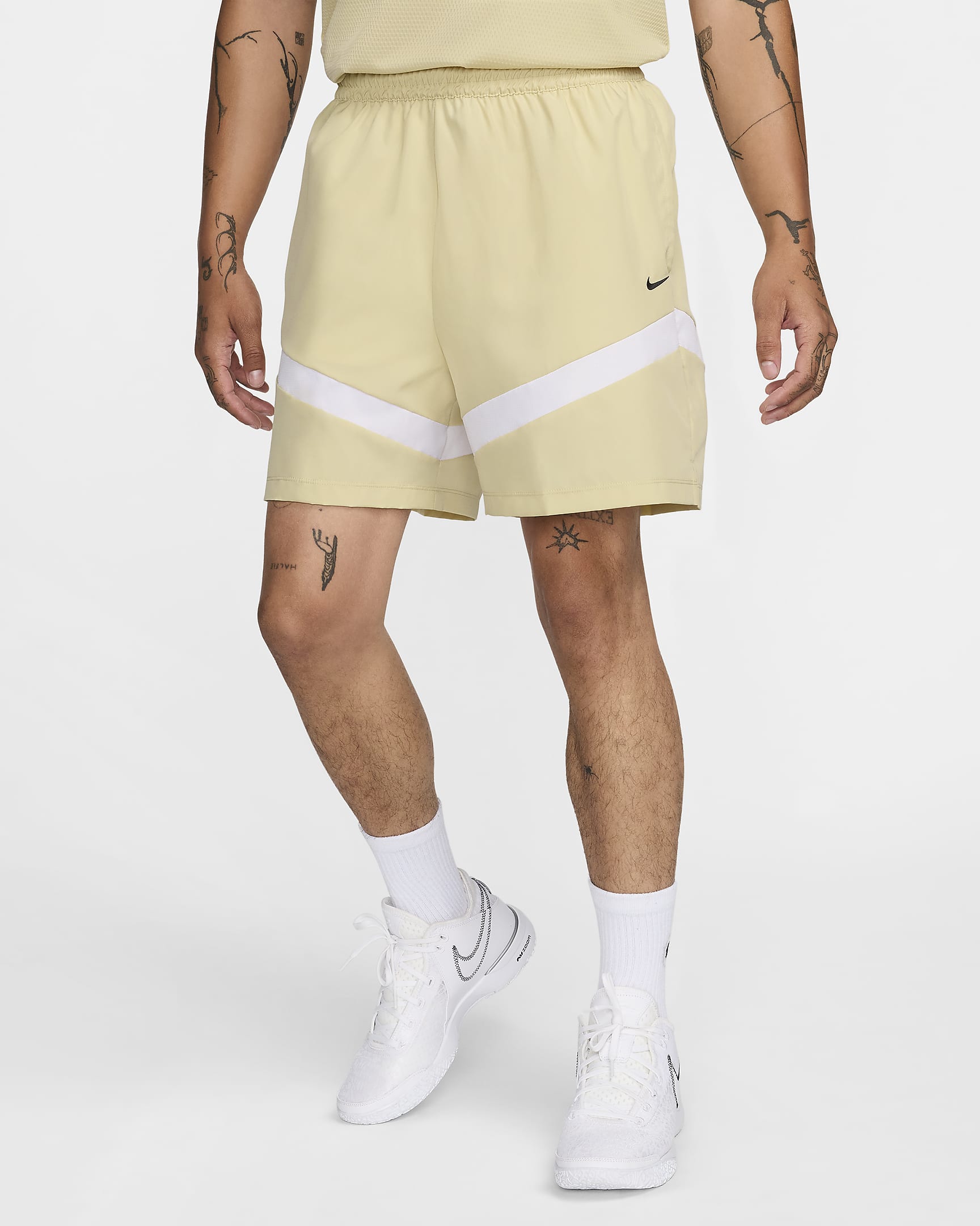 Short de basket tissé Dri-FIT Nike Icon 15 cm pour homme - Team Gold/Team Gold/Blanc/Noir