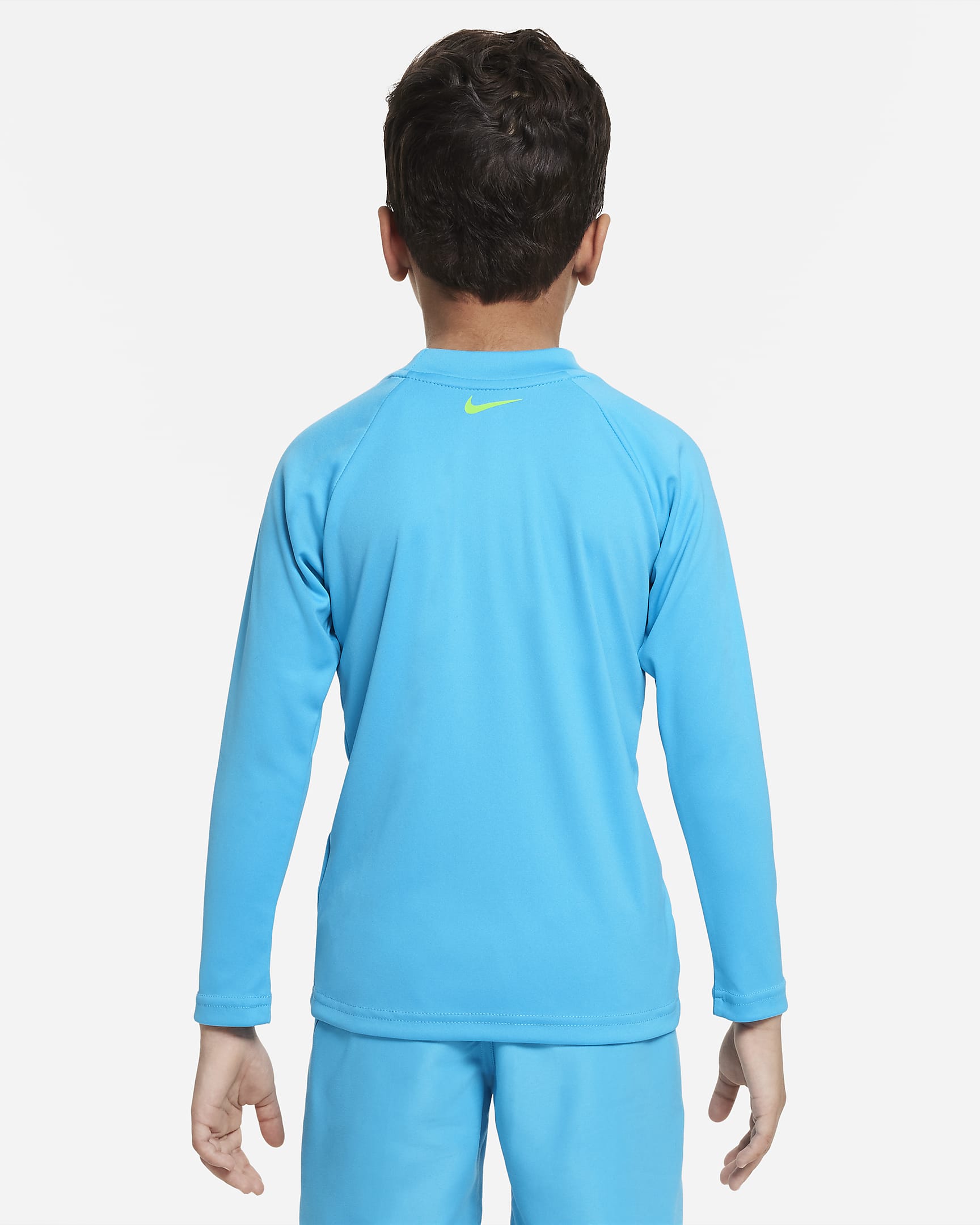 Playera de manga larga de natación Hydroguard para niño talla pequeña Nike Dri-FIT - Azul relámpago