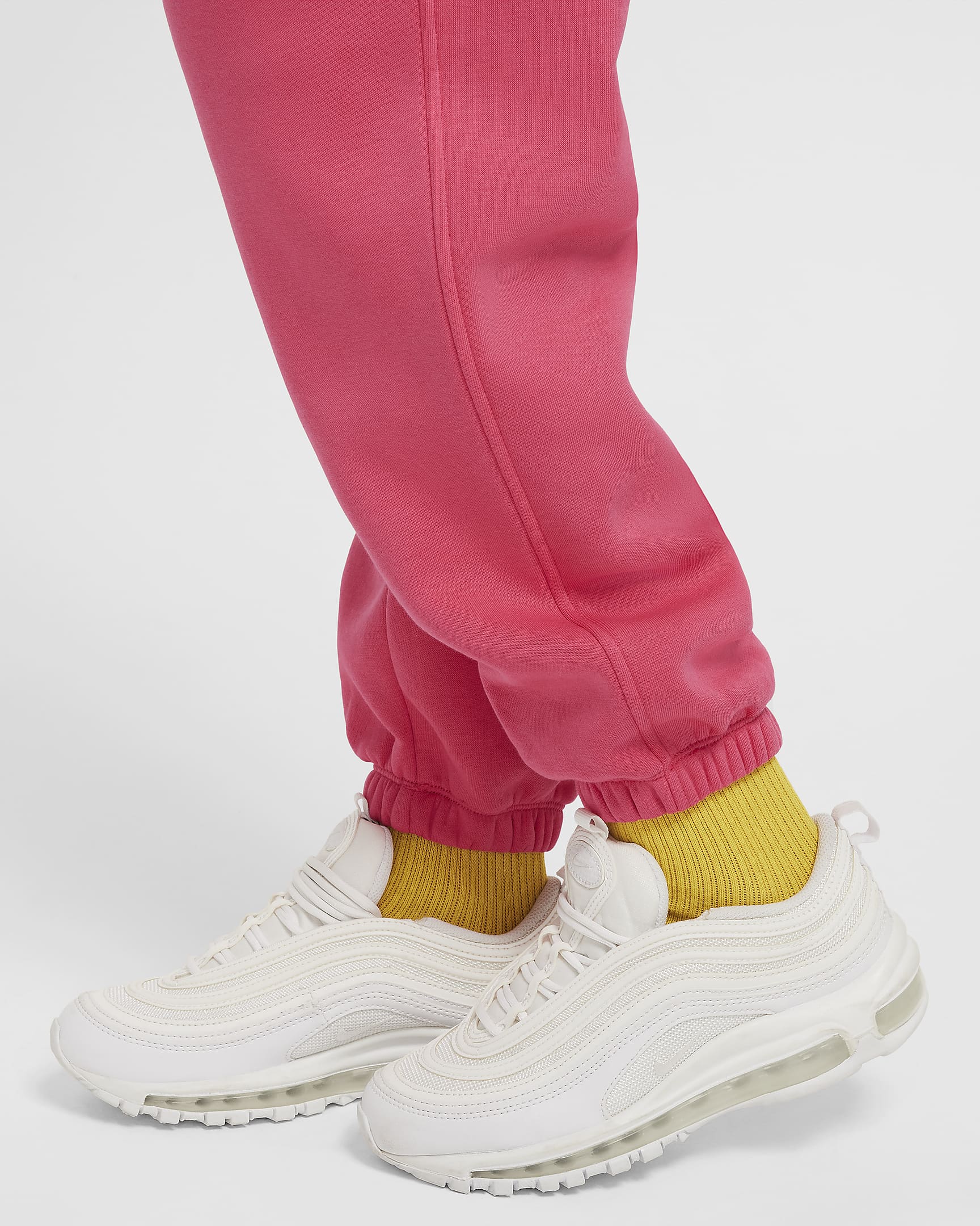 Pants holgados para niños talla grande Nike Sportswear Club Fleece - Rosa margarita/Rosa margarita/Blanco