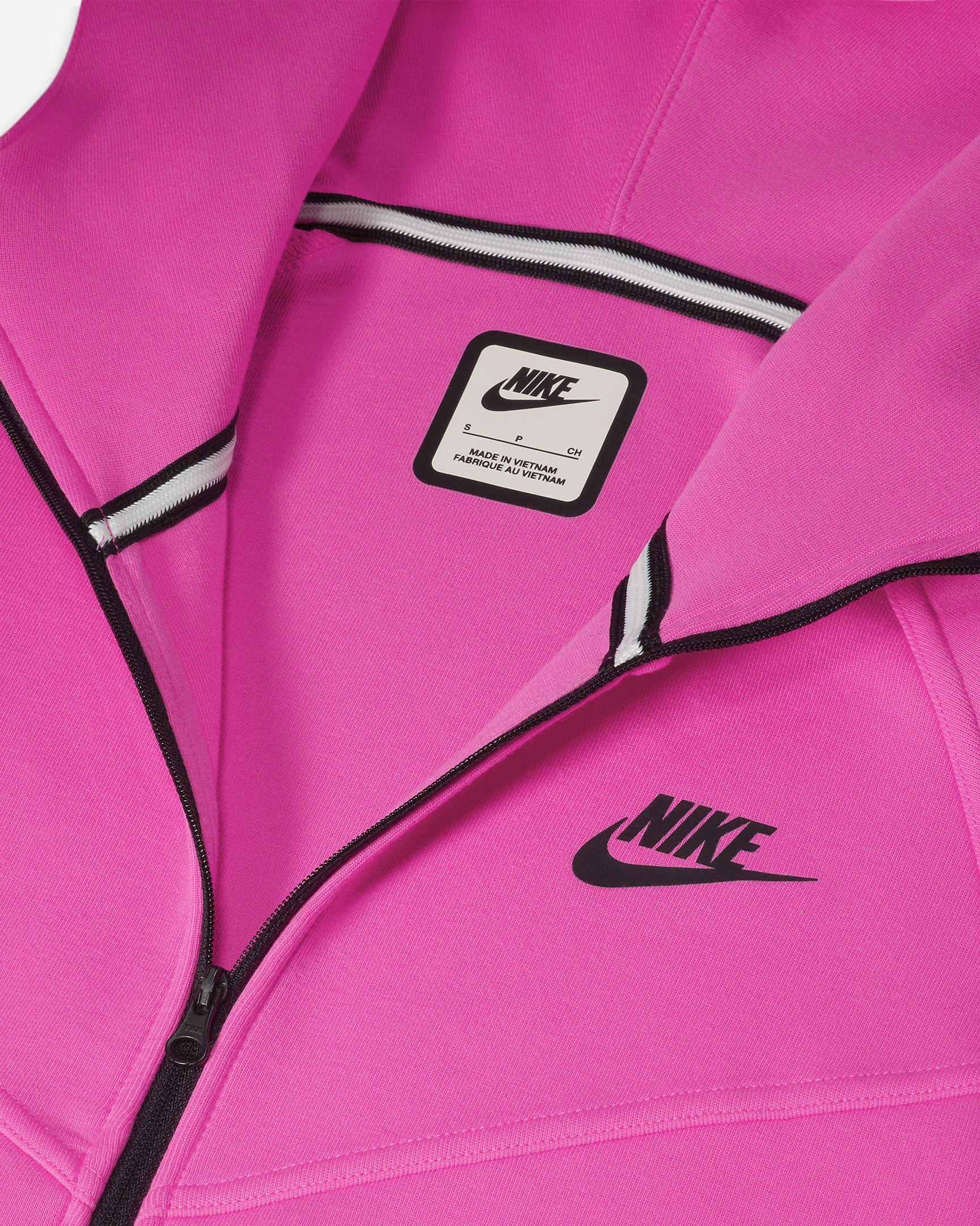 Felpa con cappuccio e zip a tutta lunghezza Nike Sportswear Tech Fleece Windrunner - Donna - Alchemy Pink/Nero