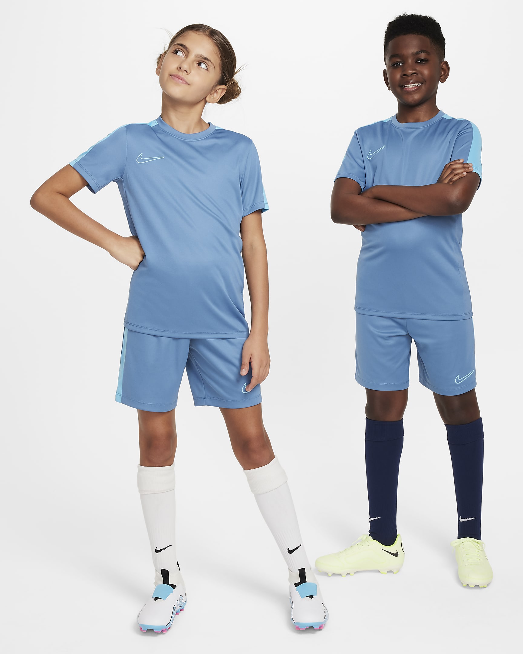 Camiseta de fútbol para niños Nike Dri-FIT Academy23 - Tormenta del Egeo/Azul báltico/Azul báltico