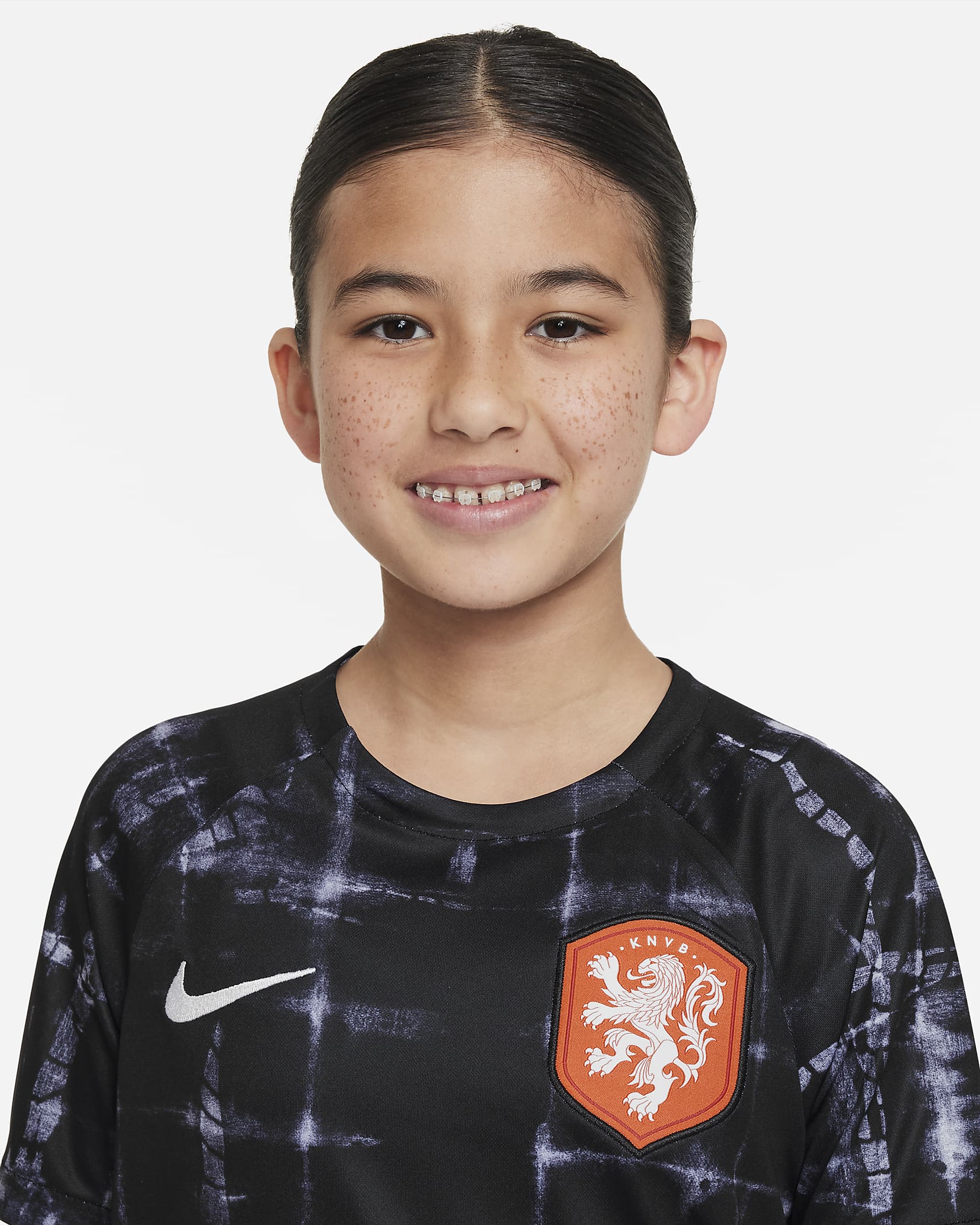Netherlands Older Kids' Nike Dri-FIT Pre-Match Football Top. Nike HR