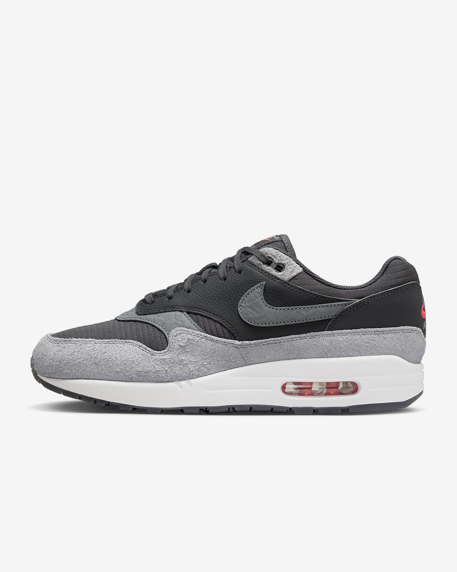 Scarpa Nike Air Max 1 Premium - Dark Smoke Grey/Flash Crimson/Summit White/Smoke Grey