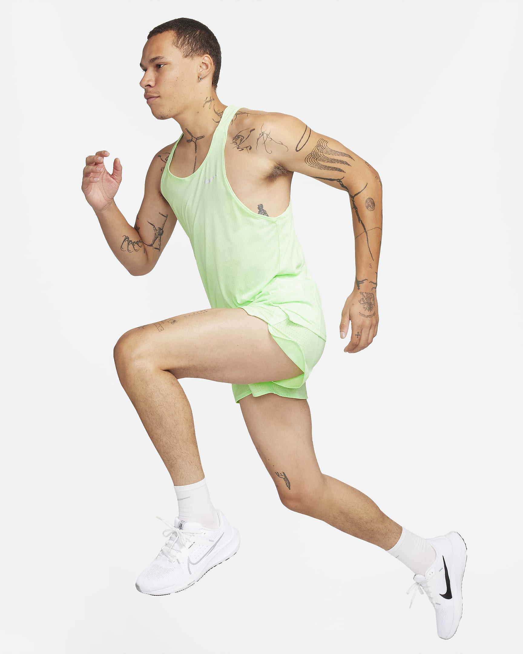 Nike Fast hardloopsinglet met Dri-FIT voor heren - Vapor Green