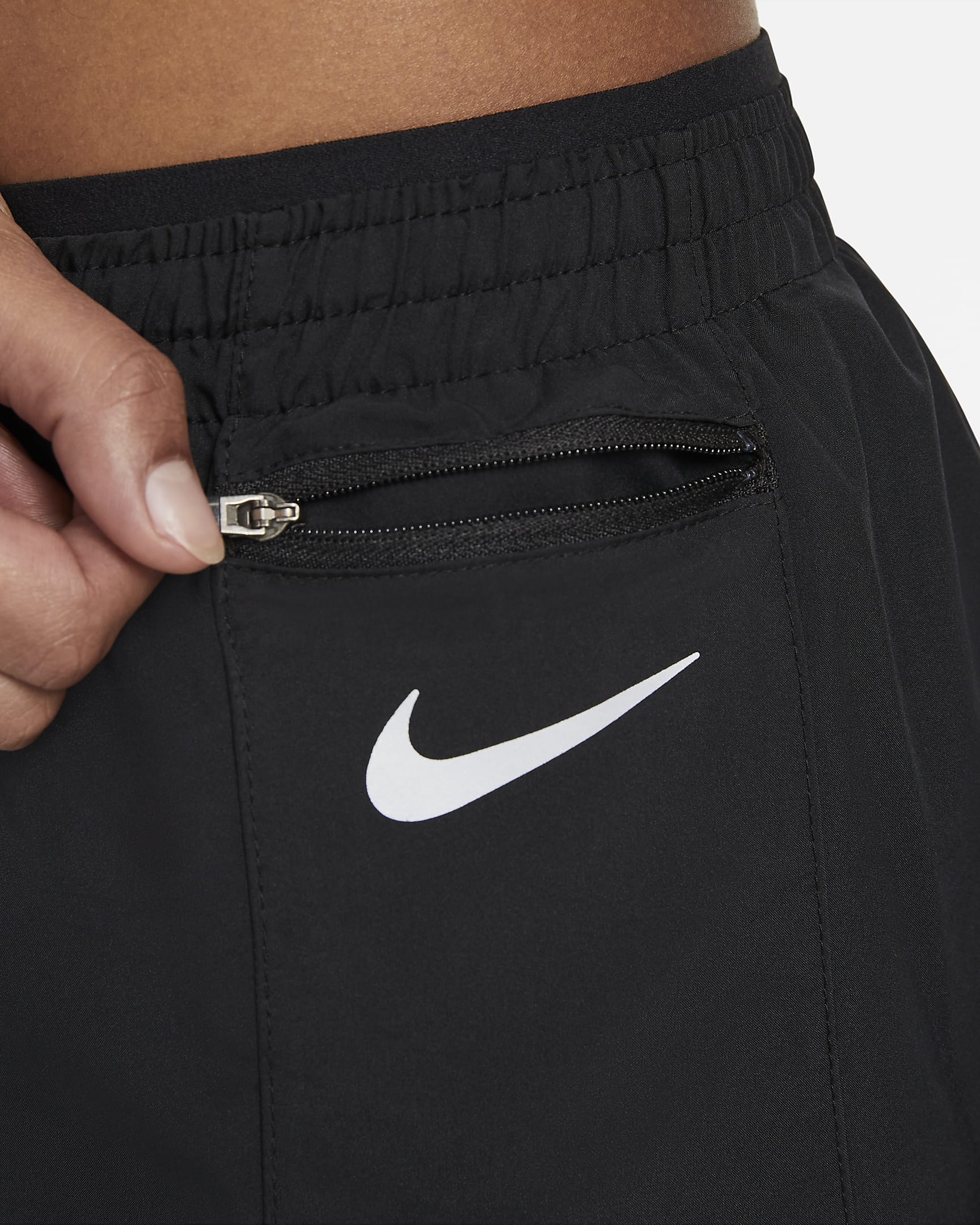 Short de running 8 cm Nike Tempo Luxe pour Femme - Noir/Noir