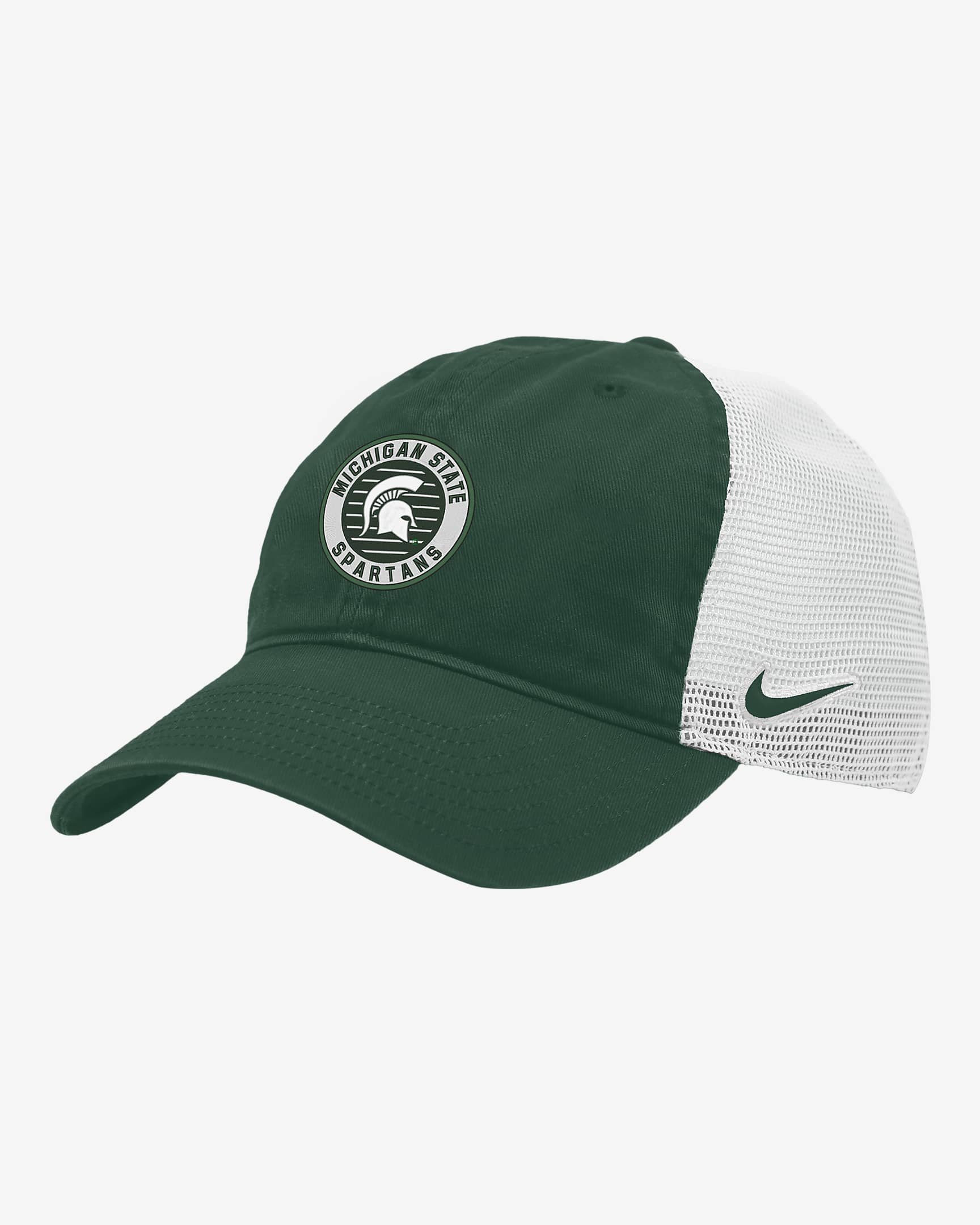 Michigan State Heritage86 Nike College Trucker Hat - Noble Green