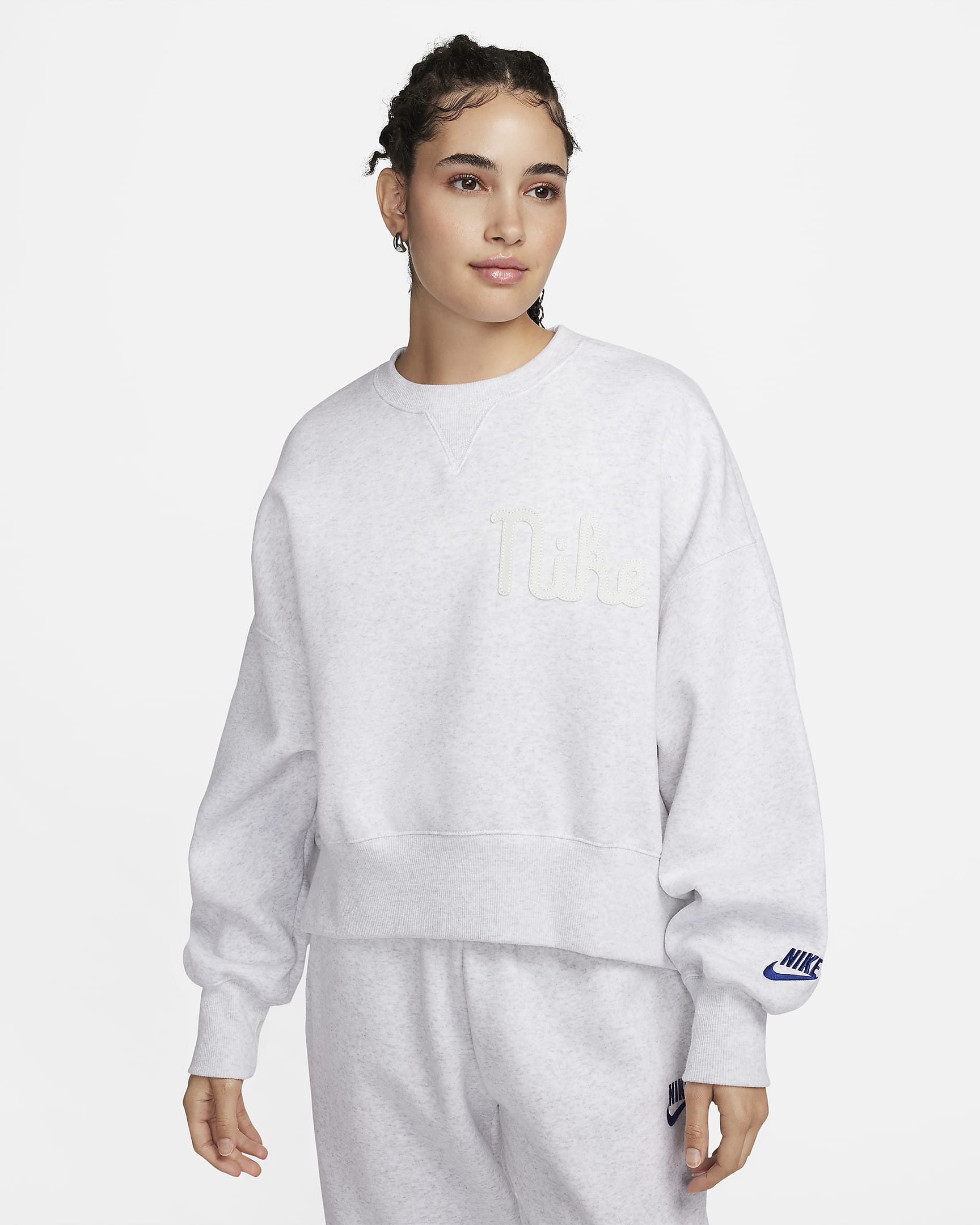 Nike Sportswear Women's Over-Oversized Crew-Neck Fleece Sweatshirt ...