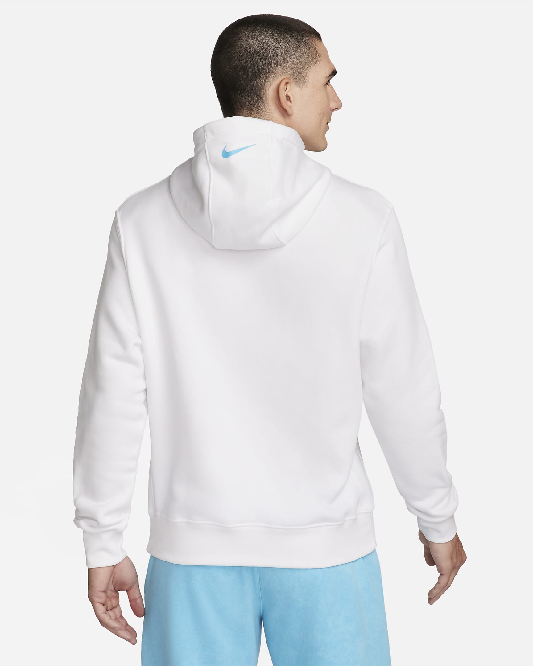 Sweat à capuche en tissu Fleece Nike Sportswear pour homme - Blanc