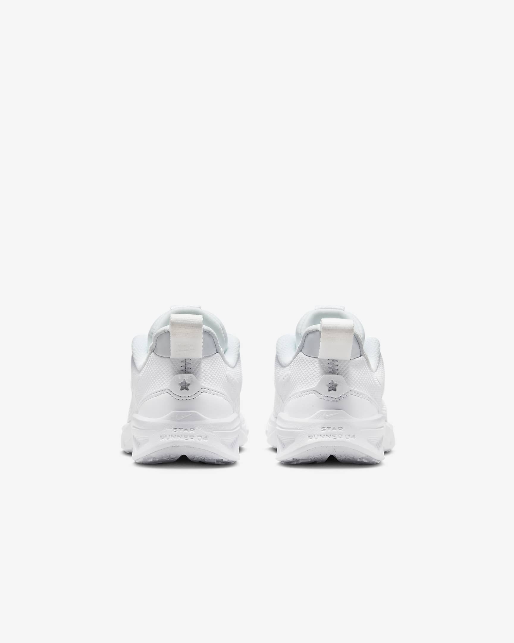 Nike Star Runner 4 Younger Kids' Shoes - White/White/Pure Platinum/White