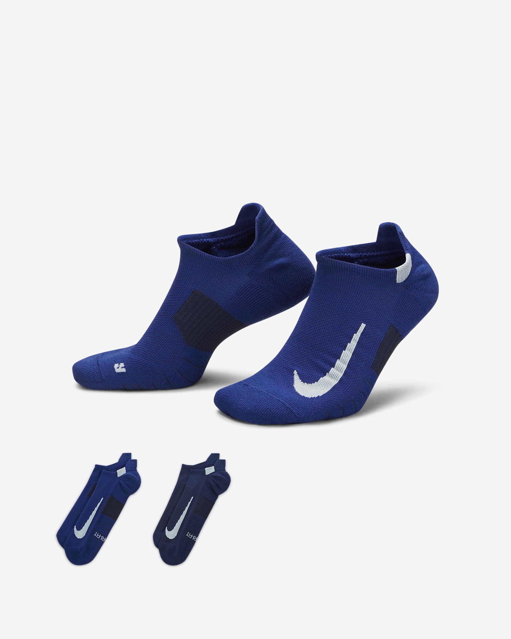 Nike Multiplier Running No-Show Socks (2 Pairs). Nike AU