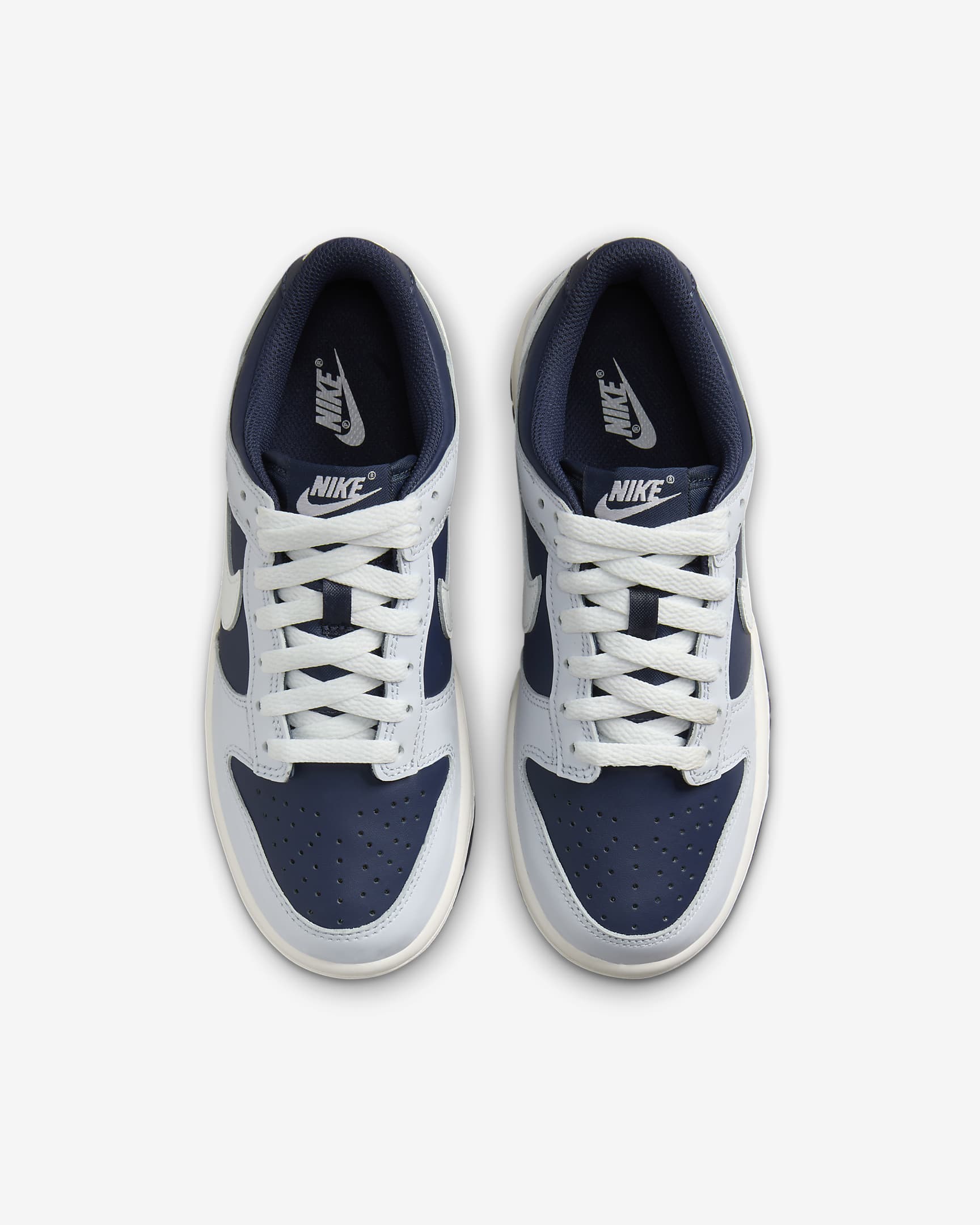 Nike Dunk Low Older Kids' Shoes - Football Grey/Midnight Navy/Summit White