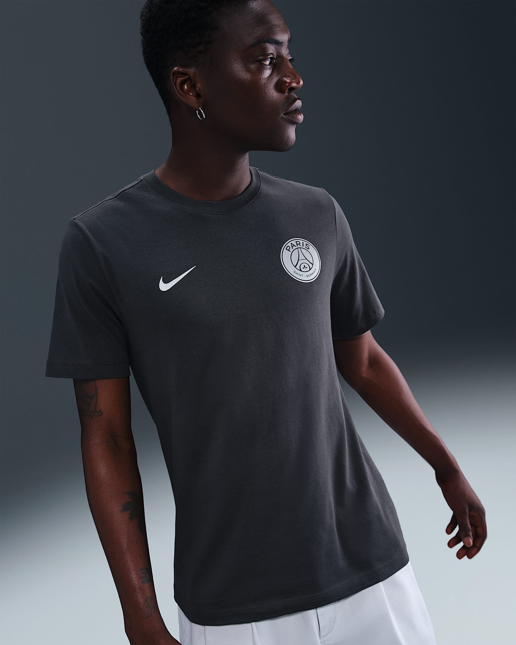 Paris Saint-Germain Men's Nike Soccer T-Shirt - Anthracite