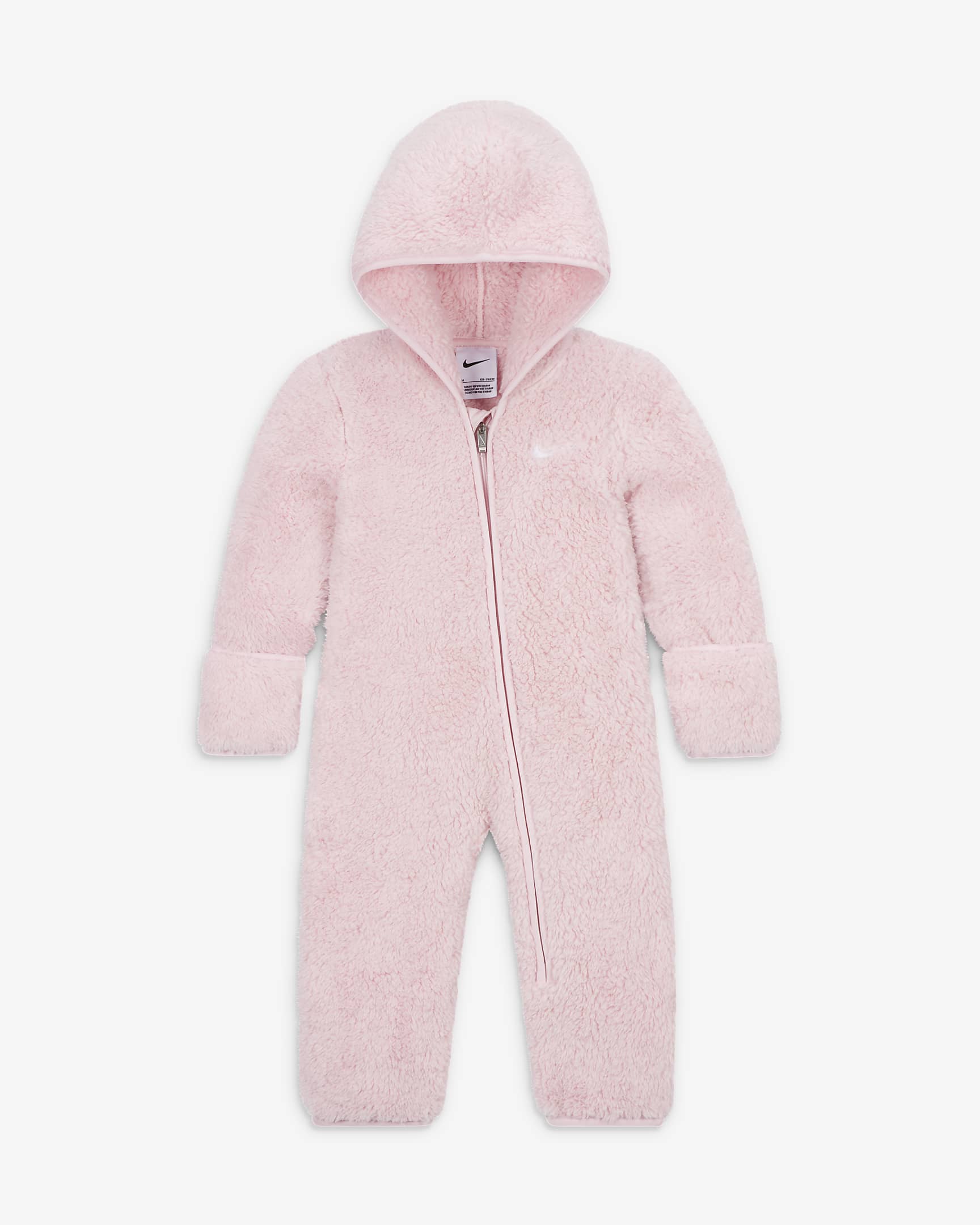 Mono para bebé Nike Hooded Sherpa Coverall - Espuma rosa